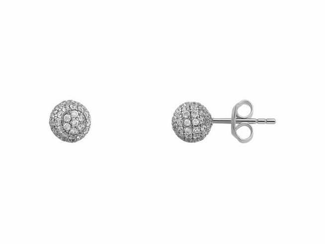 Xenox Sterling Silber Ohrringe XS6088 CLASSIC CIRCLE mit einer runden, glitzernden Oberfläche, ideal für eleganten Ohrschmuck und jeden Anlass.