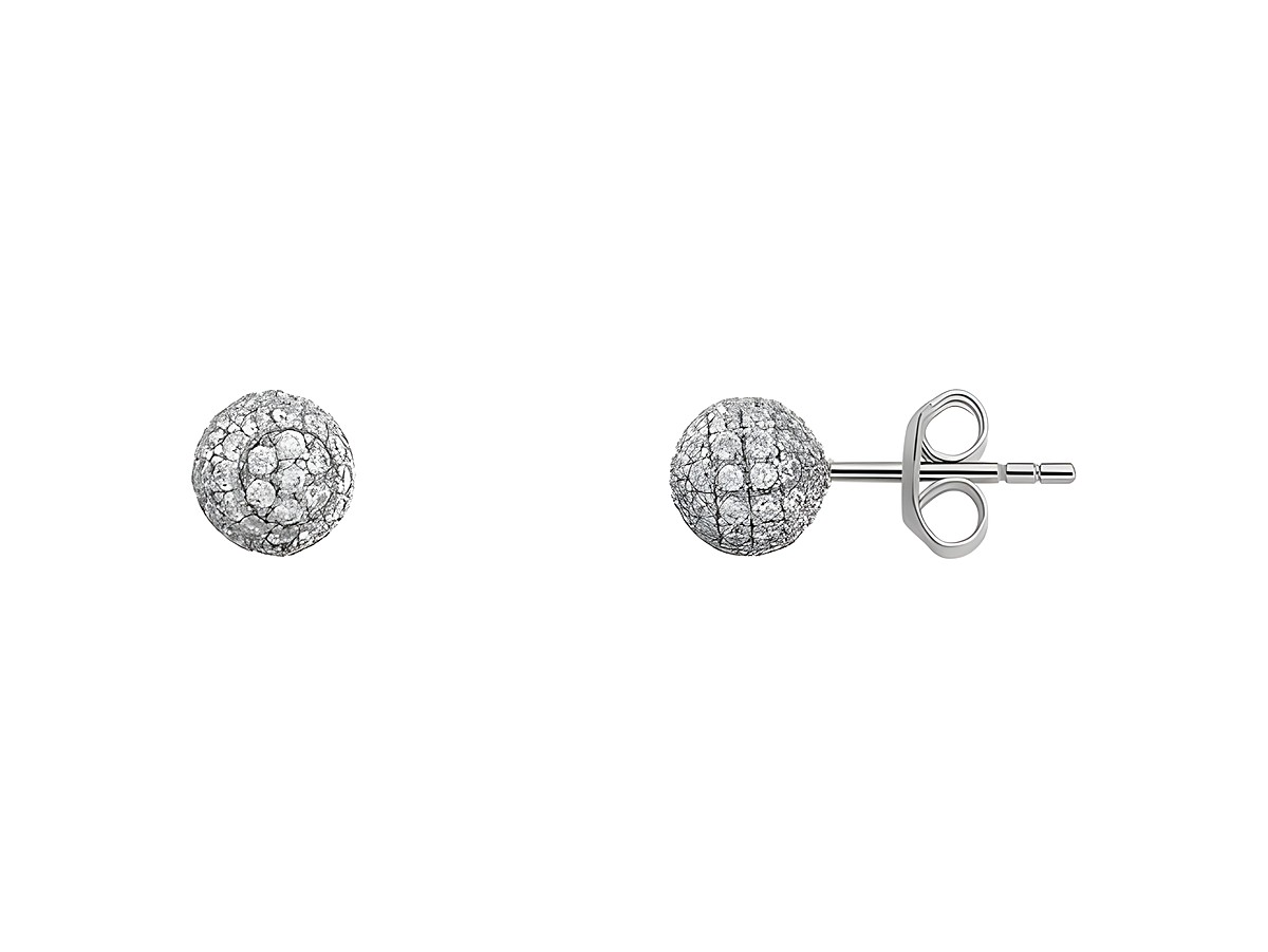 Xenox Sterling Silber Ohrringe XS6088 CLASSIC CIRCLE mit einer runden, glitzernden Oberfläche, ideal für eleganten Ohrschmuck und jeden Anlass.