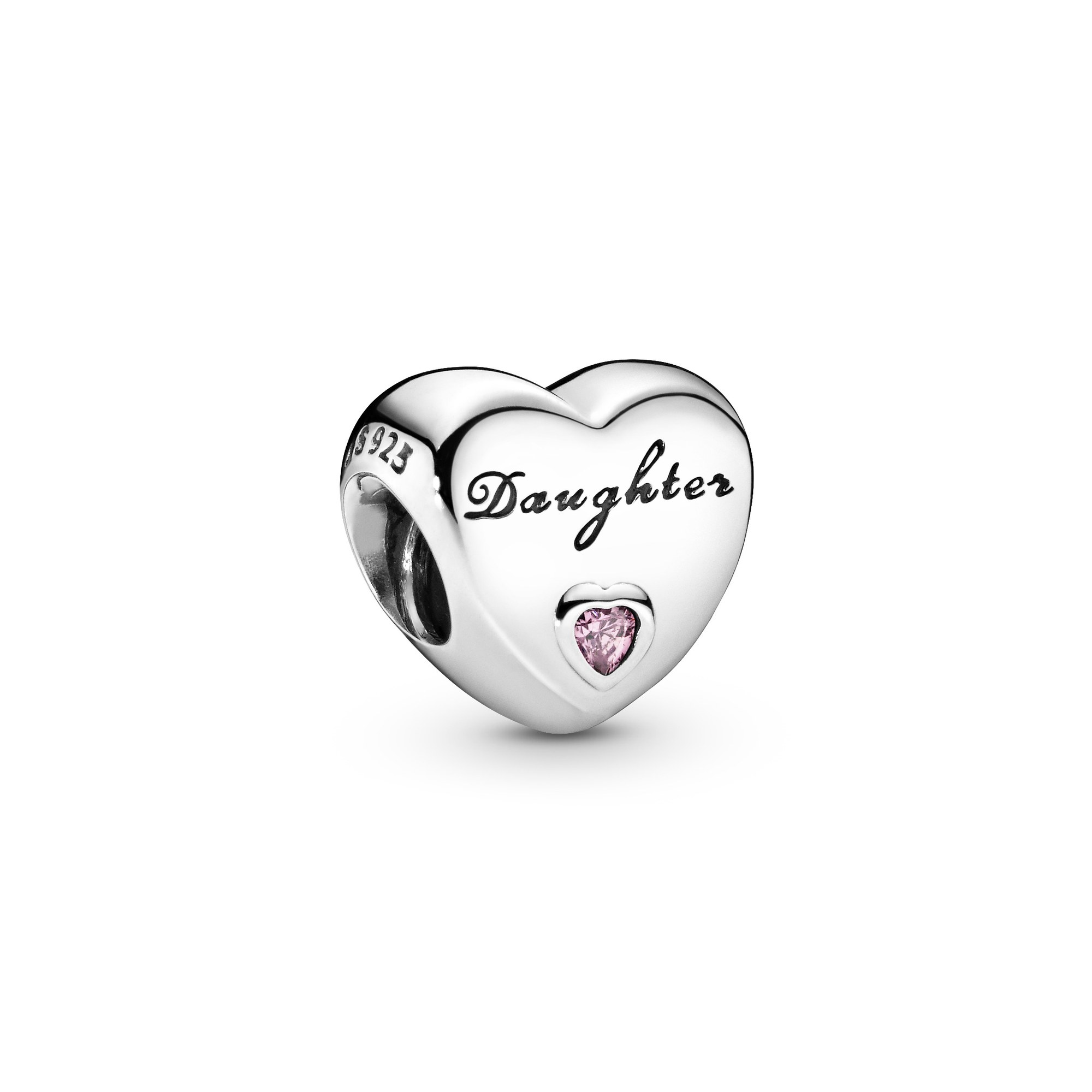 PANDORA Daughter-Herz - Silber + Zirkonia rosa - Charm