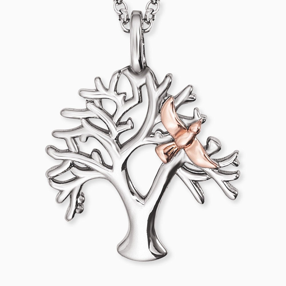 Engelsrufer LEBENSBAUM Kette Bicolor - Silber rhodiniert 42 cm – Ansicht 3