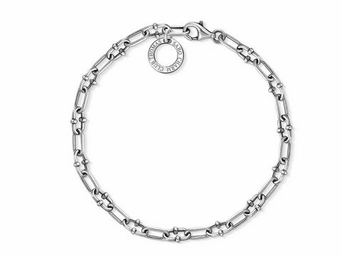 Silbernes Charm Armband von Thomas Sabo, Modell X0255-637-21, mit einem Umfang von ca. 15,5 cm, elegantes Design ideal für individuelle Charms und Schmuckliebe.