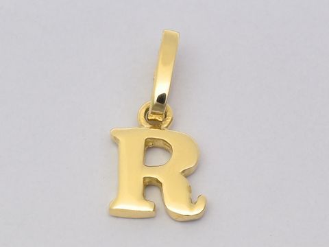 Gold Buchstaben Anhänger Buchstabe R von Juwelier Harnisch, eleganter und stilvoller Schmuck, perfekt für persönliche Akzente und besondere Anlässe.