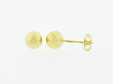 Silber Ohrringe Kugel Silber vergoldet 6 mm Stecker ohne Stein von Juwelier Harnisch, zeitloses Design für elegante Akzente.