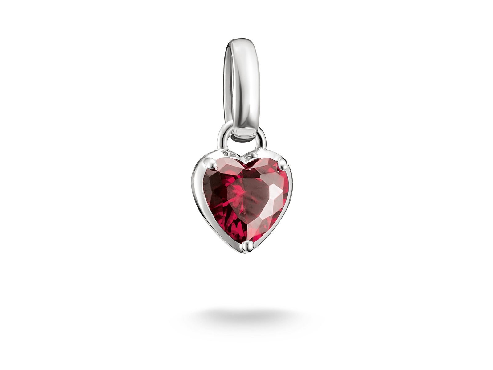 Thomas Sabo Connect - CC1335-051-10 Birthstones Charm - Juli - Sterling Silber & Zirkonia - Rot - Charm mit Öse
