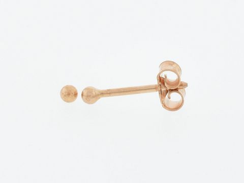 Silber Ohrringe Kugel Silber rosé vergoldet 2 mm Stecker von Juwelier Harnisch Ohrstecker ohne Stein in elegantem Design.