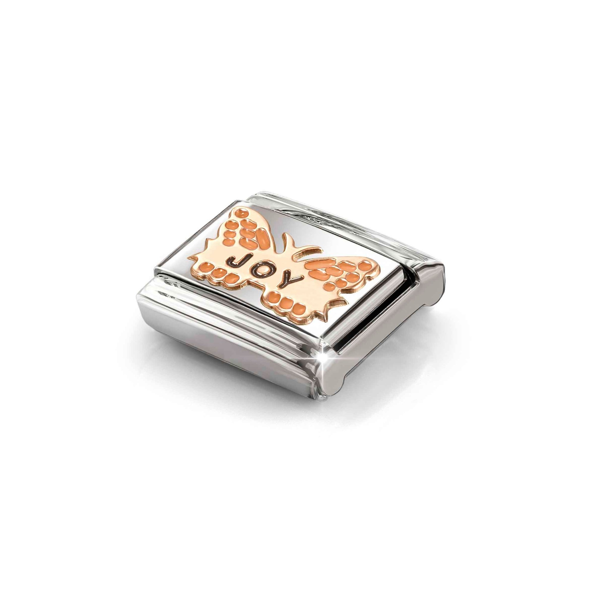 Nomination Composable Classic Charm Schmetterling JOY orange - Edelstahl, roségoldfarben – Ansicht 4