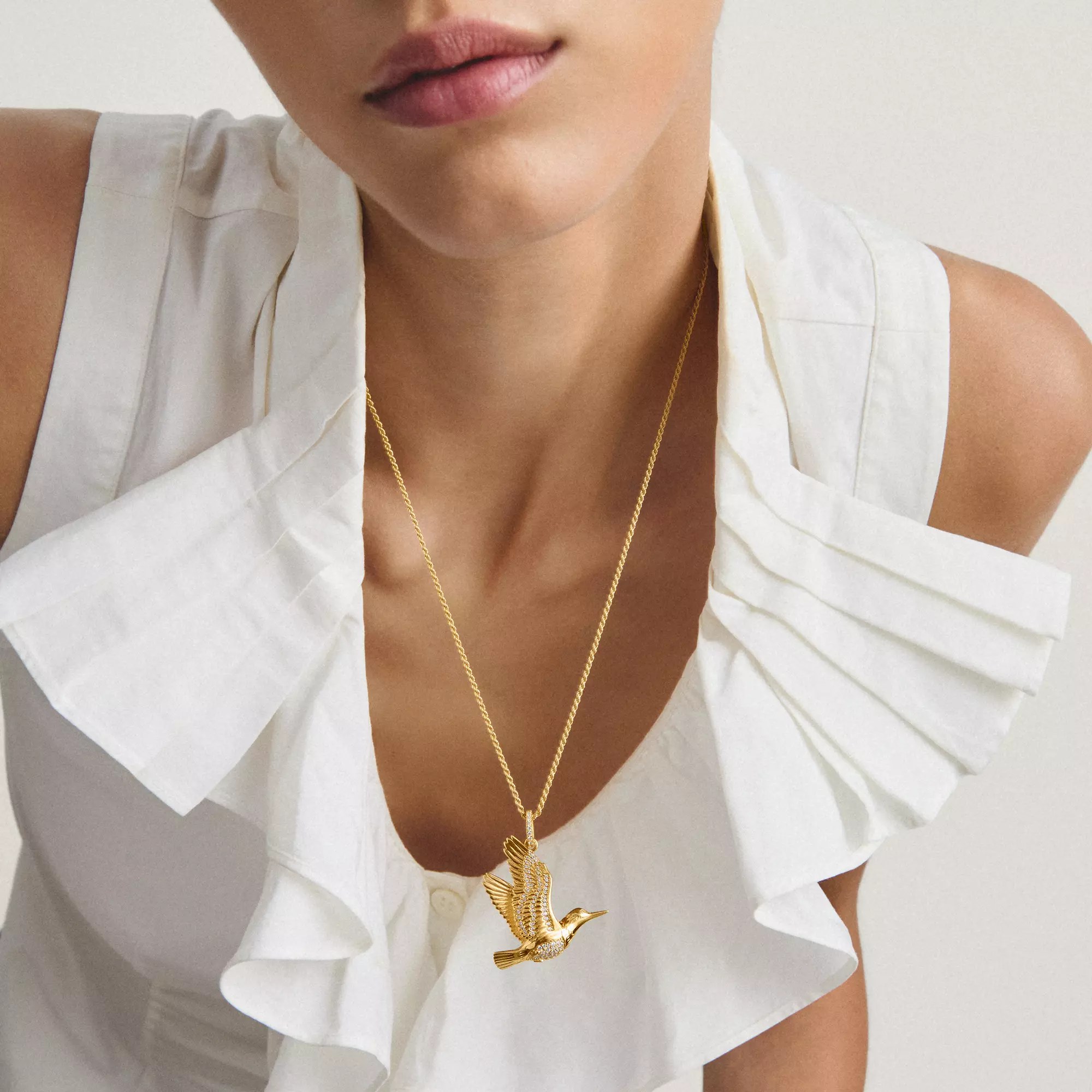 Thomas Sabo ELYNDRA - Anhänger - Sterling Silber recy. mit 18K Vergoldung & Zirkonia – Ansicht 4