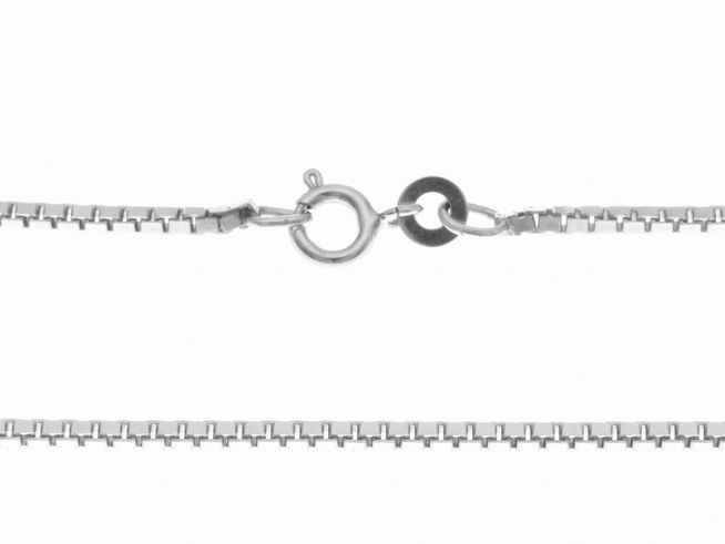 Silberkette rhodiniert Venezia kette 1,7 x 1,7 mm 40 cm von Hersteller Juwelier Harnisch, mit feinem Gliederdesign und sicherem Verschluss. Ideal als modisches Accessoire.