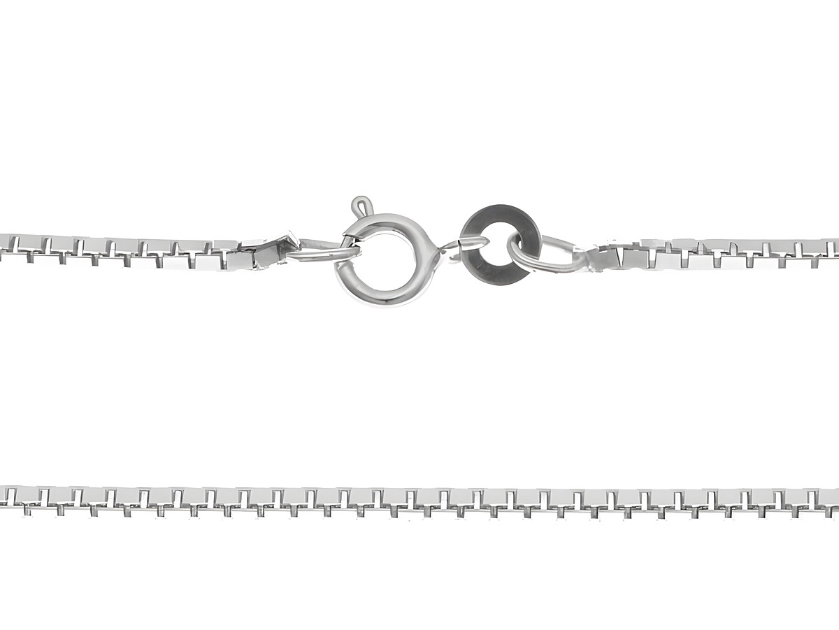 Silberkette rhodiniert Venezia kette 1,7 x 1,7 mm 40 cm von Hersteller Juwelier Harnisch, mit feinem Gliederdesign und sicherem Verschluss. Ideal als modisches Accessoire.