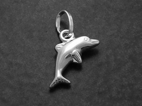 37736-0 Delfin Anhänger aus Sterling Silber, tierisch und ansprechend gestaltet, Hersteller Juwelier Harnisch, ideal für Kinder als modisches Accessoire.