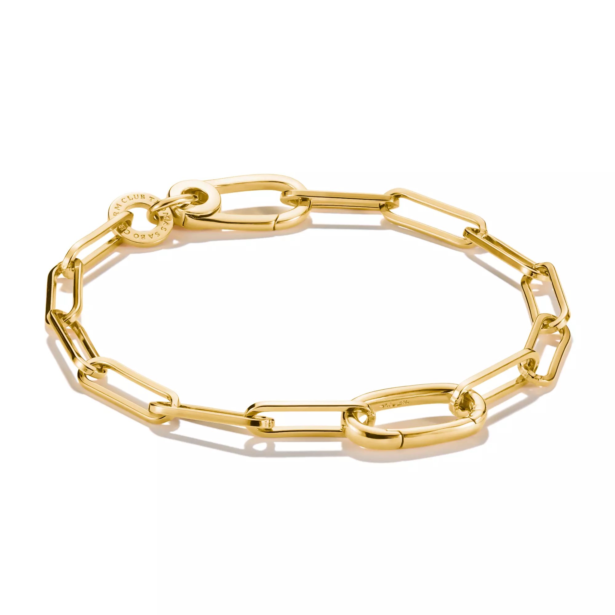 Thomas Sabo Connect - Charm Armband Paperclip mit einem Connect Link - Silber & Gelbgold Verg. - 15 cm – Ansicht 2