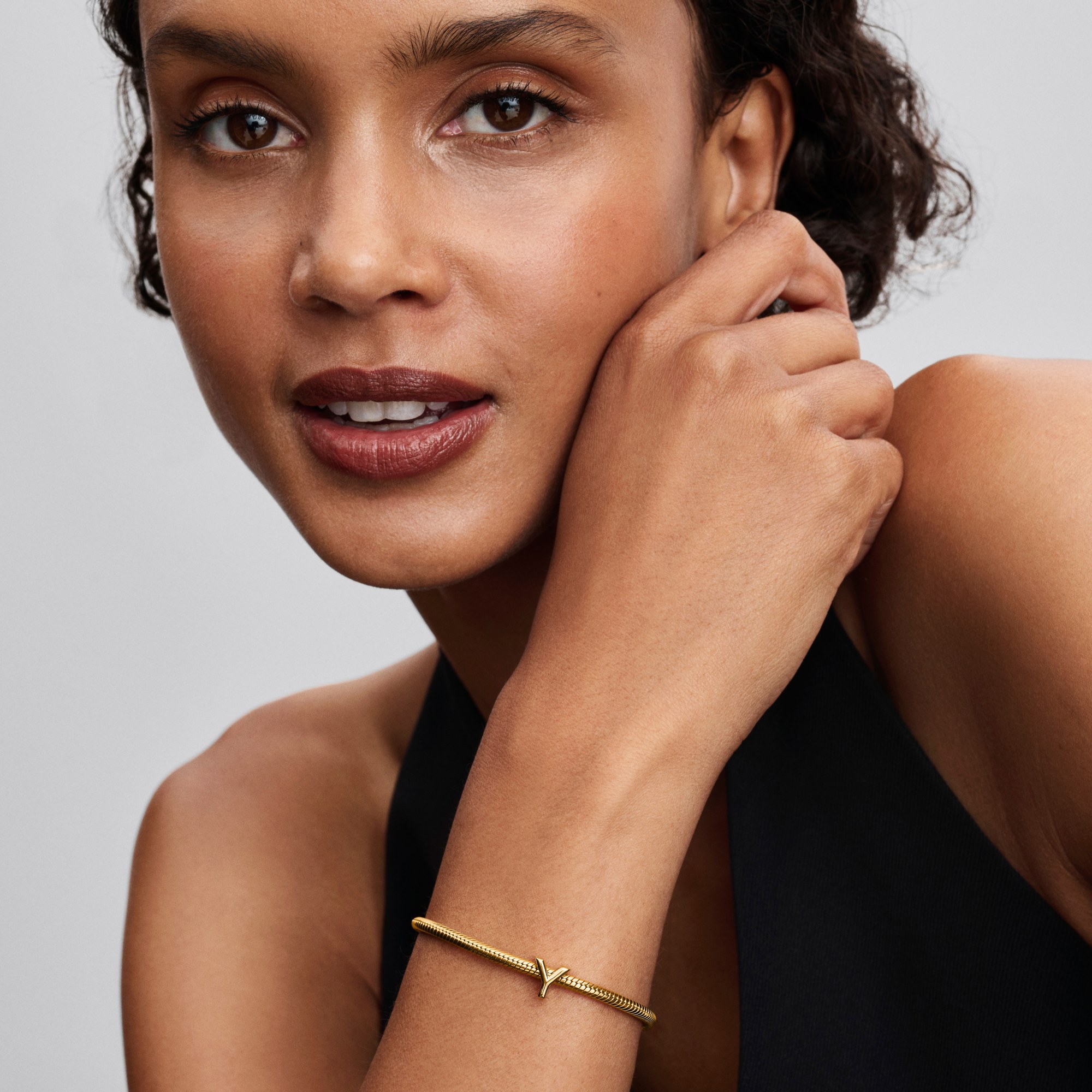 Pandora Buchstabe Y - Alphabet - Mini Charm Gelbgold Vergoldung – Ansicht 4