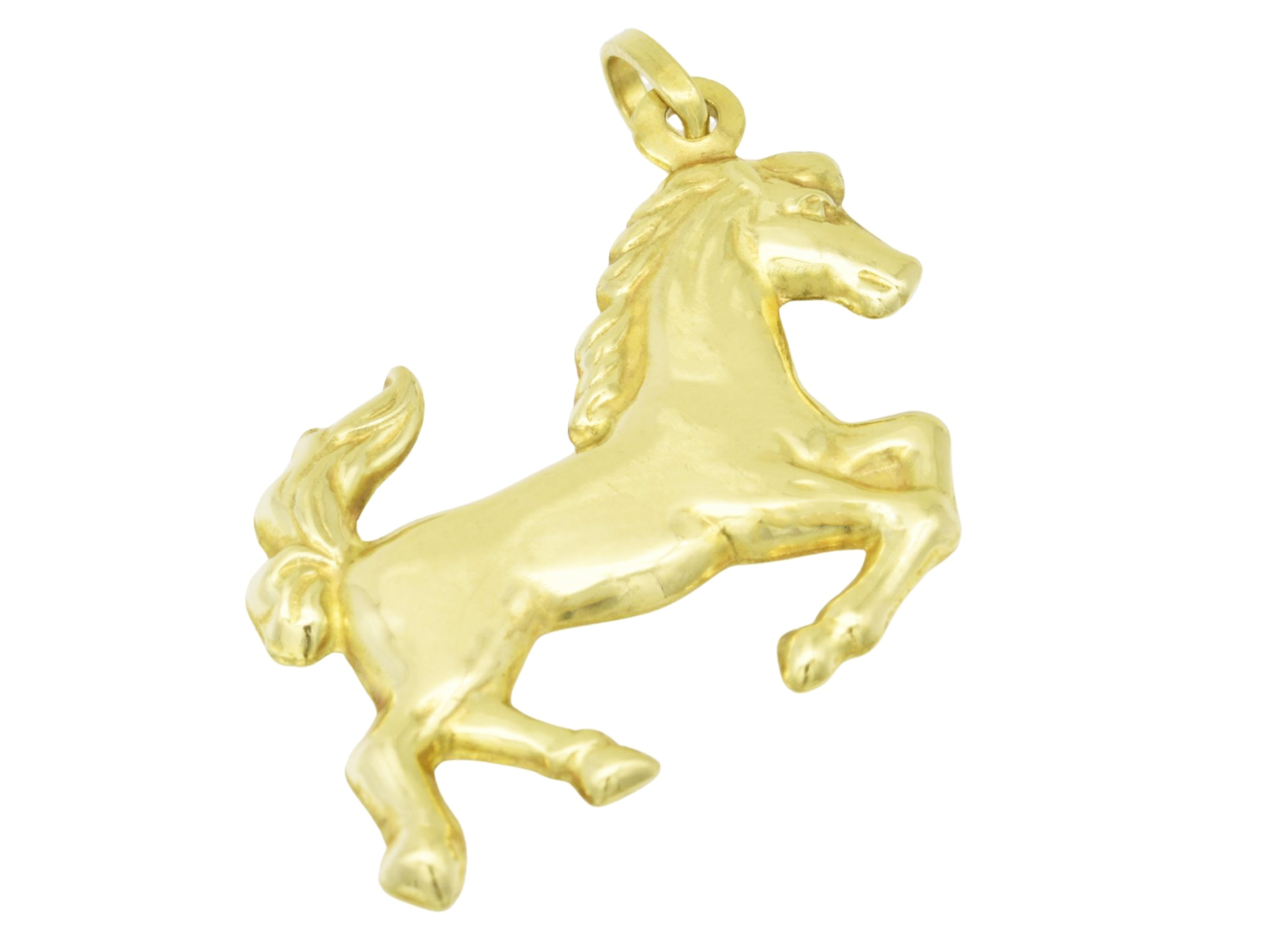 Anhänger Pferd DESIGN - Gelbgold poliert