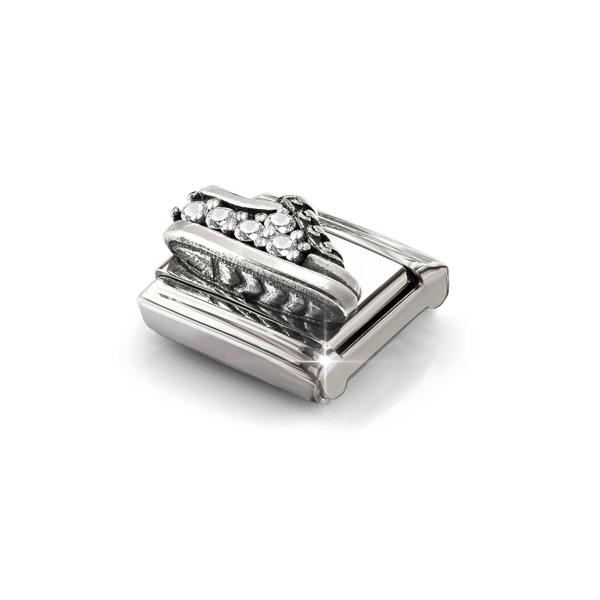 Nomination Composable Classic Charm Sneaker weiß - Edelstahl, Sterling Silber, Zirkonia – Ansicht 4