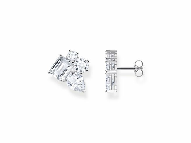 Thomas Sabo Ohrstecker H2275-051-14 aus Silber mit funkelndem Zirkonia in Weiß, designet für glamouröse Anlässe, Eleganz und Stil perfekt vereint.