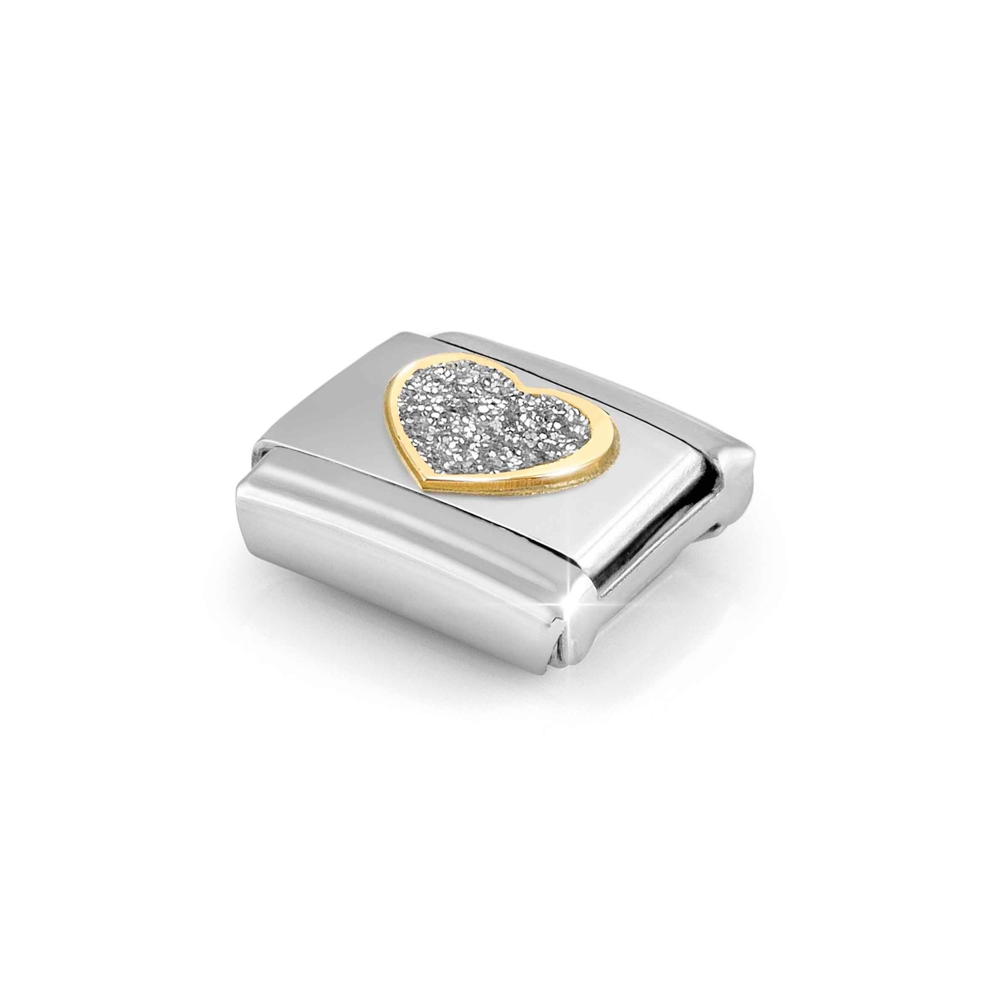 Nomination Composable Classic Charm Herz Glitter - Edelstahl, Gelbgold, Emaille – Ansicht 3