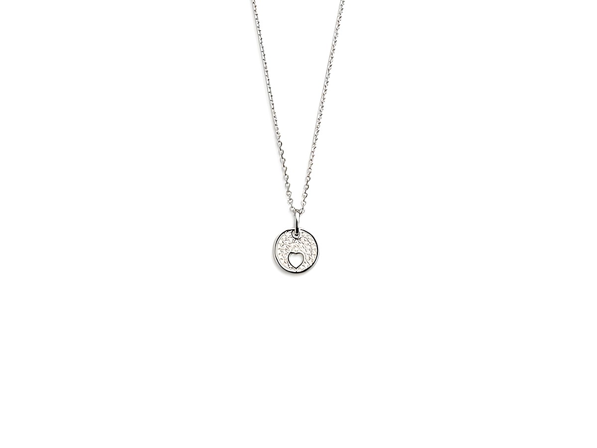Xenox Sterling Silber Kette XS3539 - 40-45 cm - LOVE STORY - Ankerkette mit herzförmigem Anhänger, elegant und modern, ideal für Liebeserklärungen oder als modisches Accessoire.