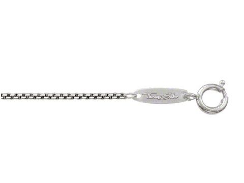 Sterling Silber Kette von Thomas Sabo, Modell KE1106-637-12-L42v, mit geschwungenem Design, ohne Anhänger, in den Längen 38, 40 und 42 cm, hochwertig verarbeitet, mit praktischem Karabinerverschluss.