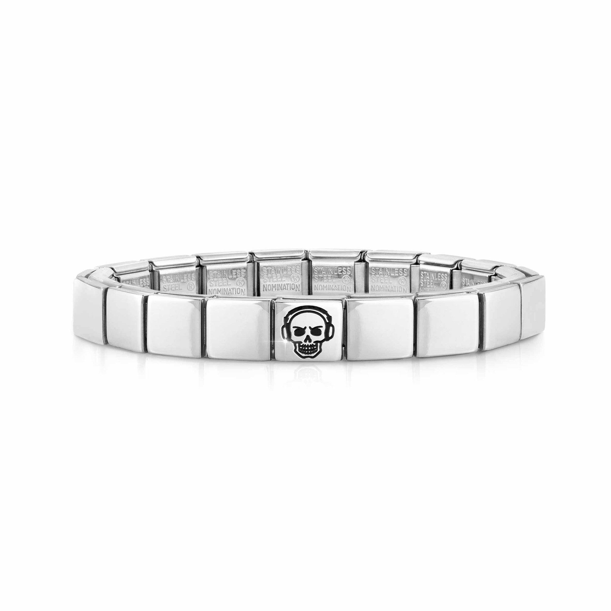 Nomination GLAM Armband - Edelstahl - Schädel mit Kopfhörern