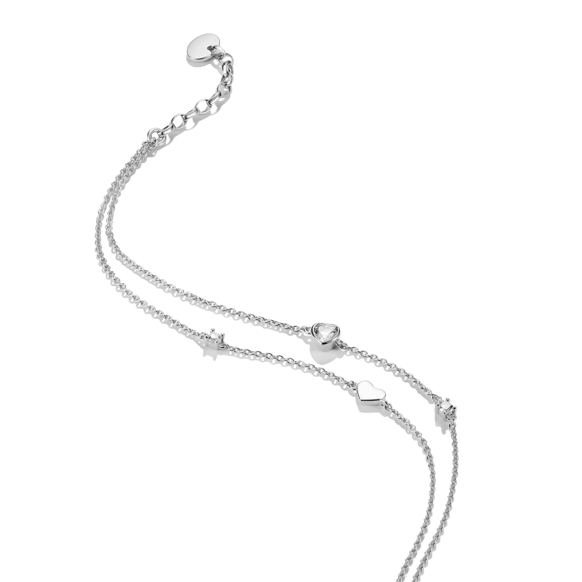 Thomas Sabo Fußkettchen Herzen mit weißem Zirkonia – 27 cm – Ansicht 2