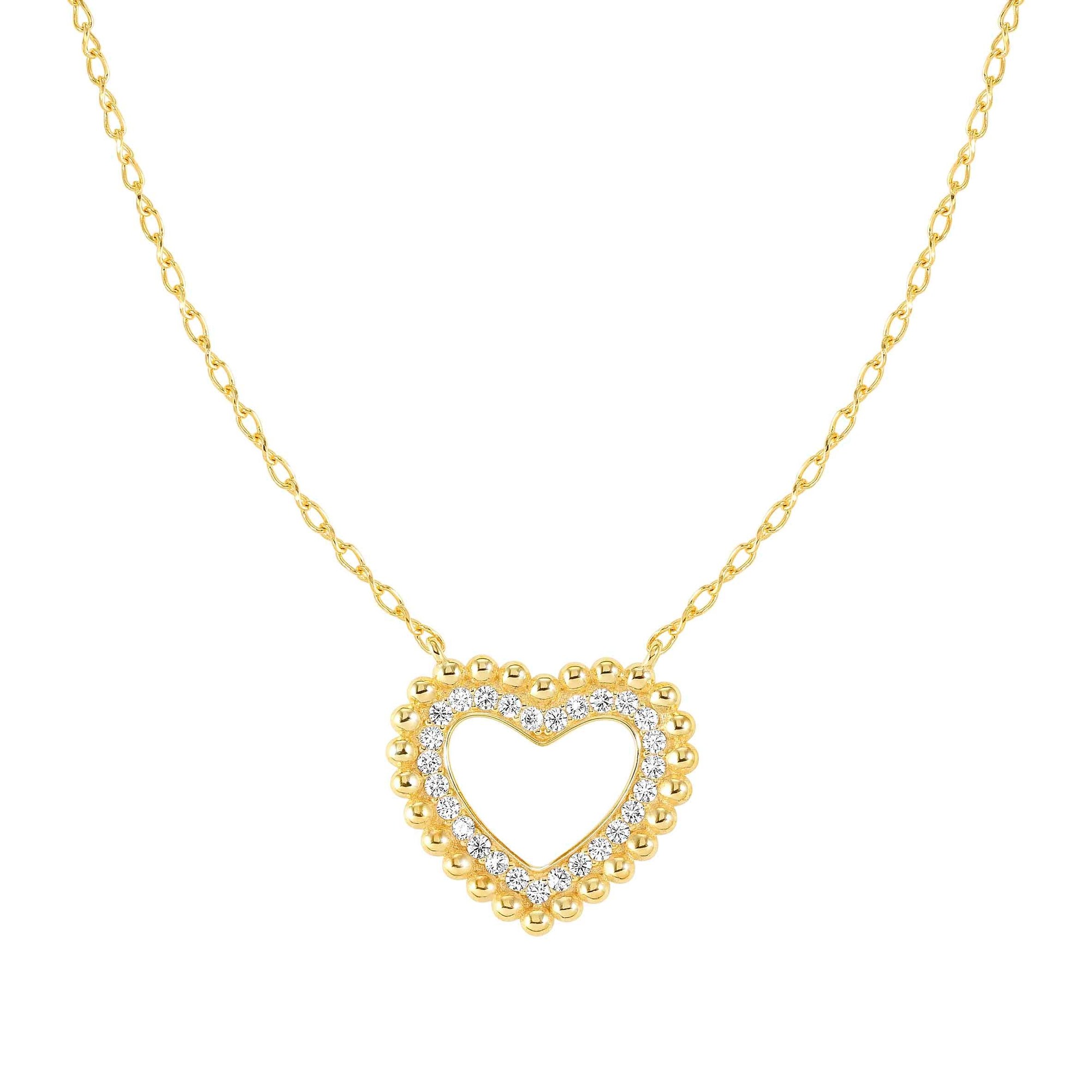 Nomination LoveCloud - Kette - Herz - Sterling Silber mit Goldauflage - 40-46 cm