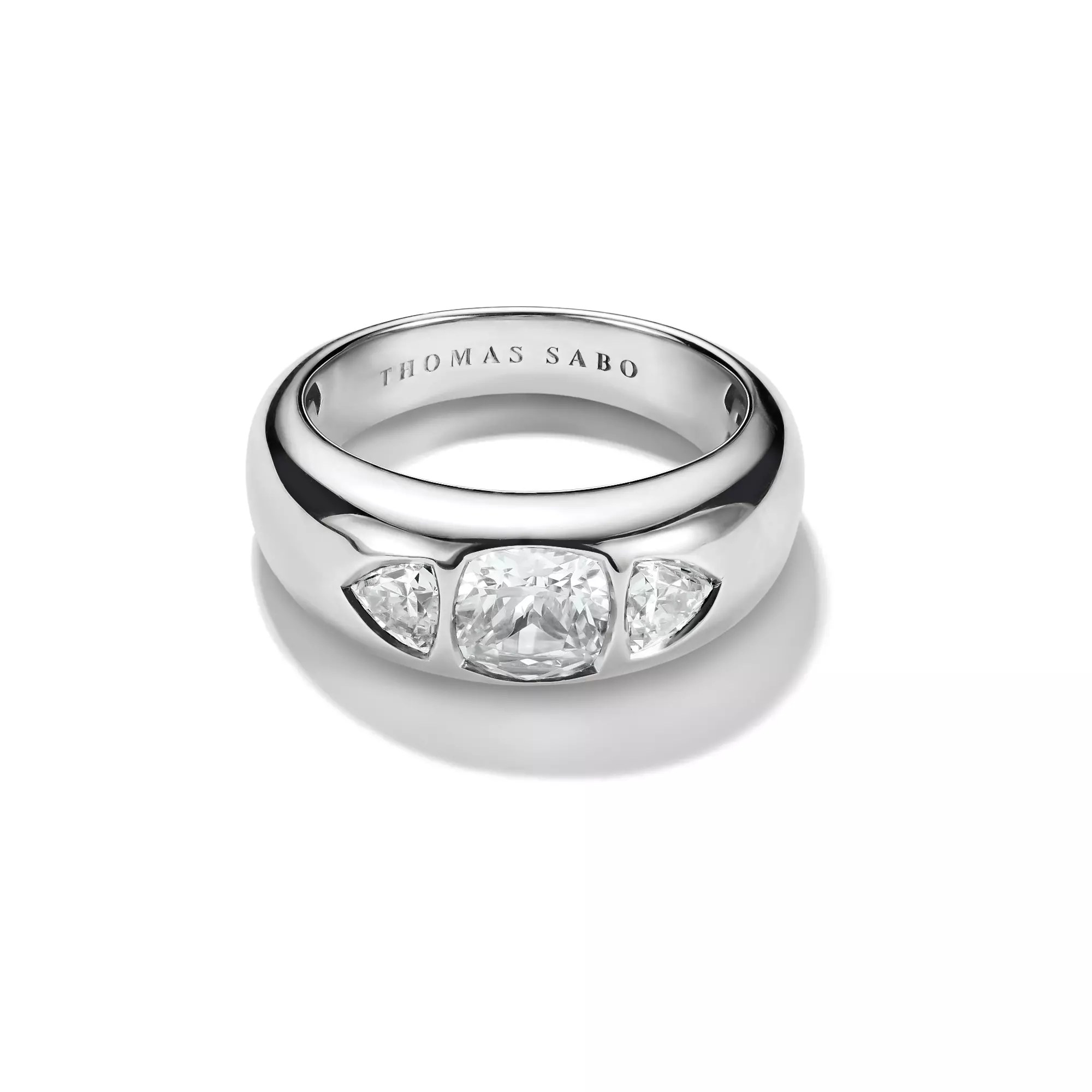 Thomas Sabo Ring mit facettierten weißen Zirkoniasteinen Bold Elegance Silber – Zirkonia – Ansicht 2