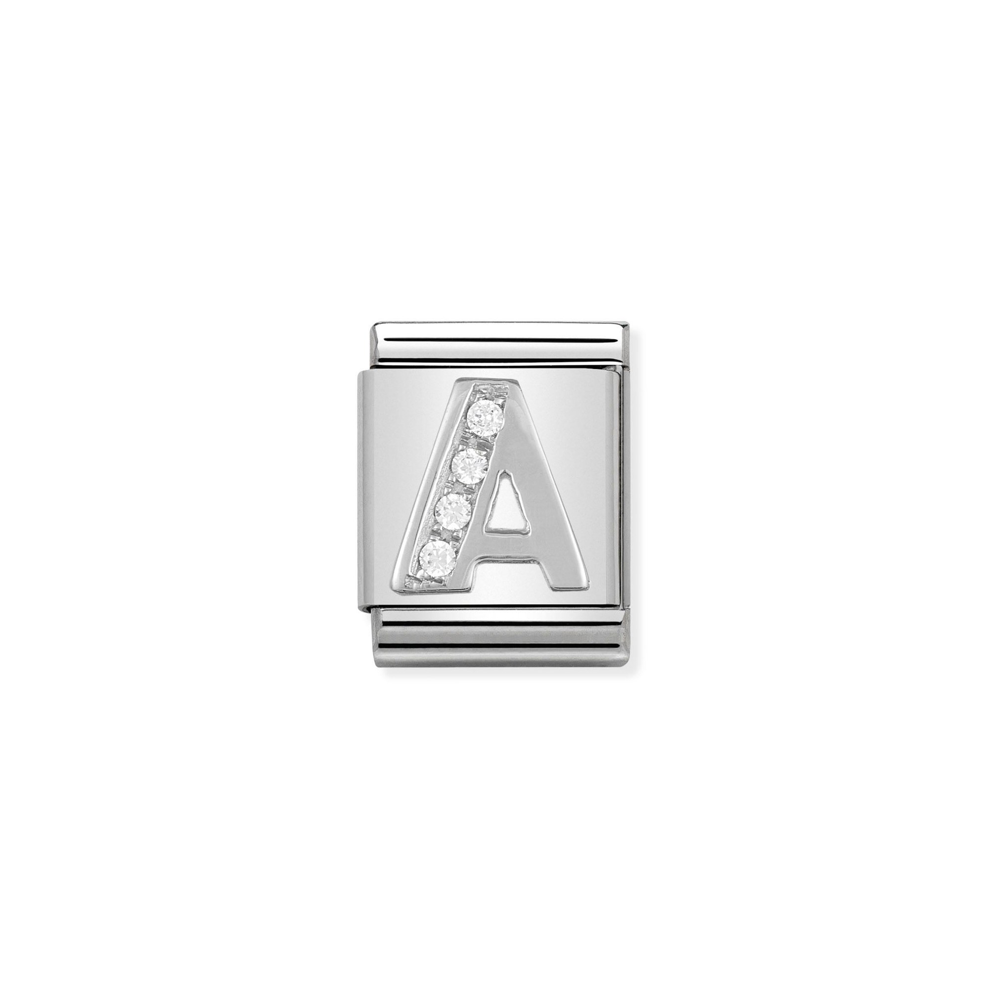 Nomination Composable Big Charm Buchstabe A - Silber 925, Zirkonia