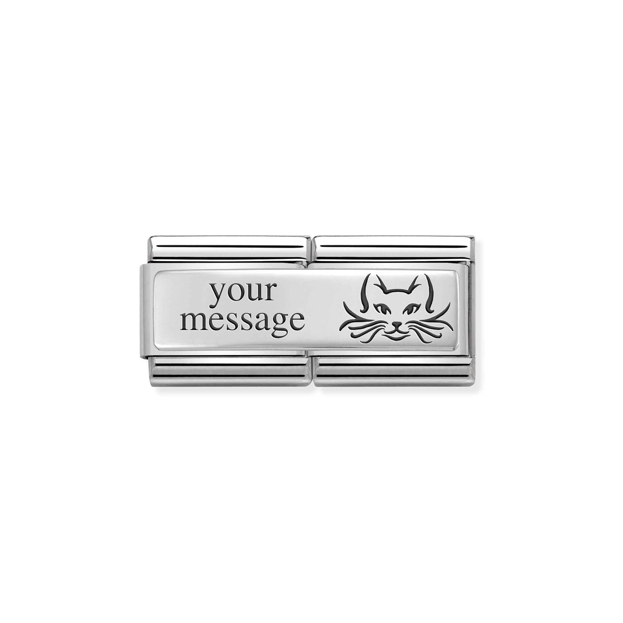 Nomination Composable Classic Double Charm Katze - Edelstahl, Sterling Silber, Emaille – Ansicht 5