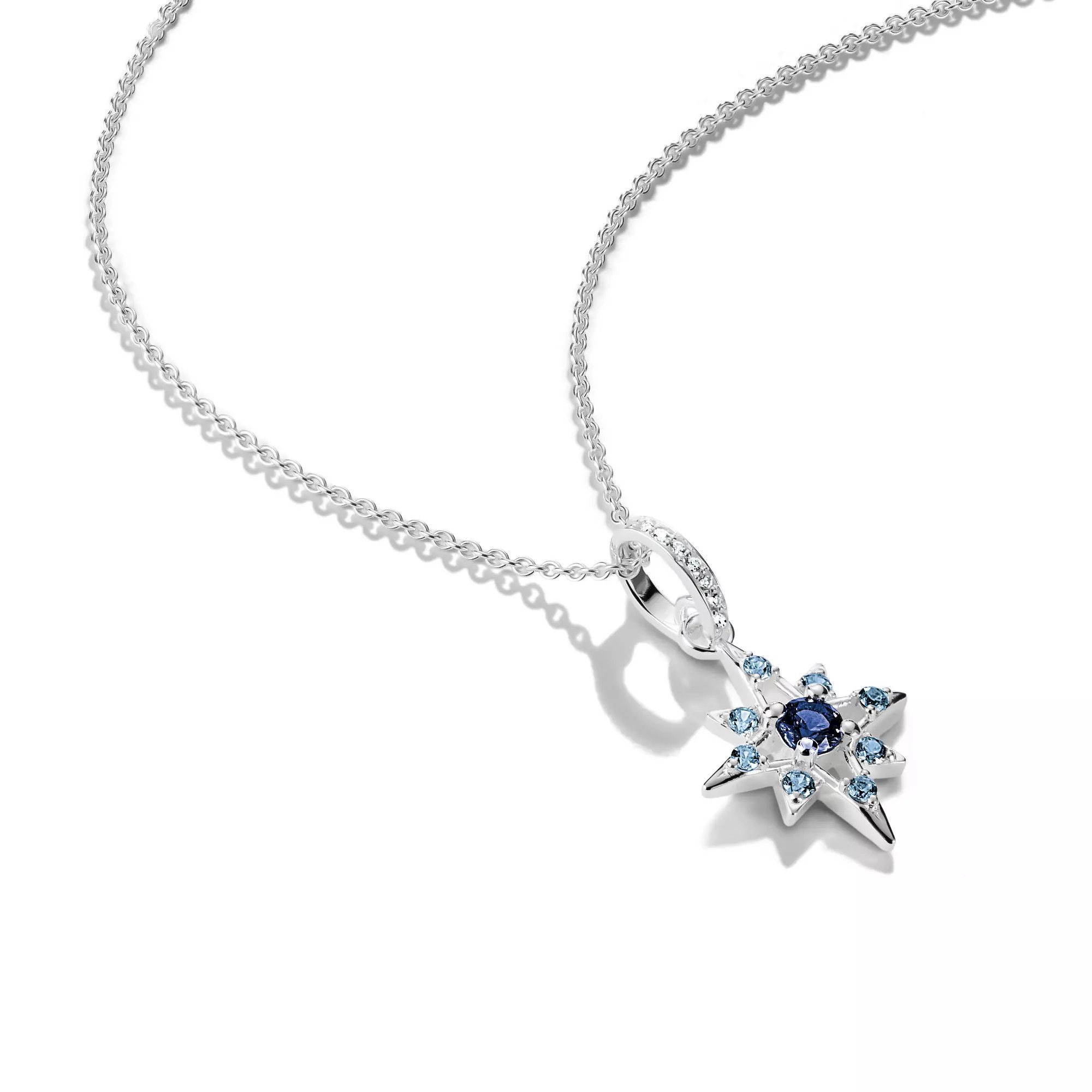 Thomas Sabo Midnight Sky - Kette Stern - 925 Sterling Silber - Zirkonia - Nanokristall blau - 50 cm – Ansicht 2