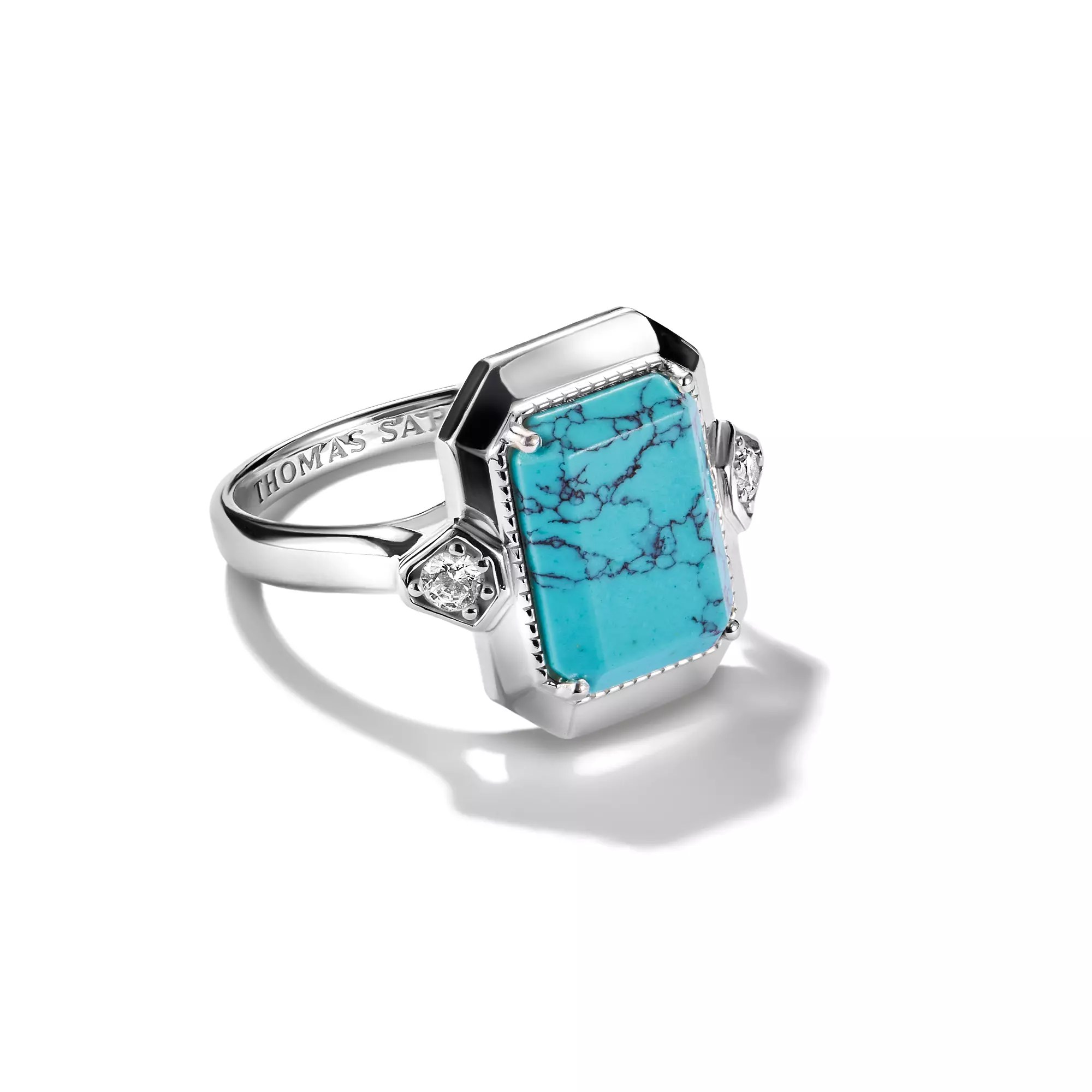 Thomas Sabo Ring mit imitiertem Türkisstein Silber – ELYNDRA – Zirkonia – Ansicht 2