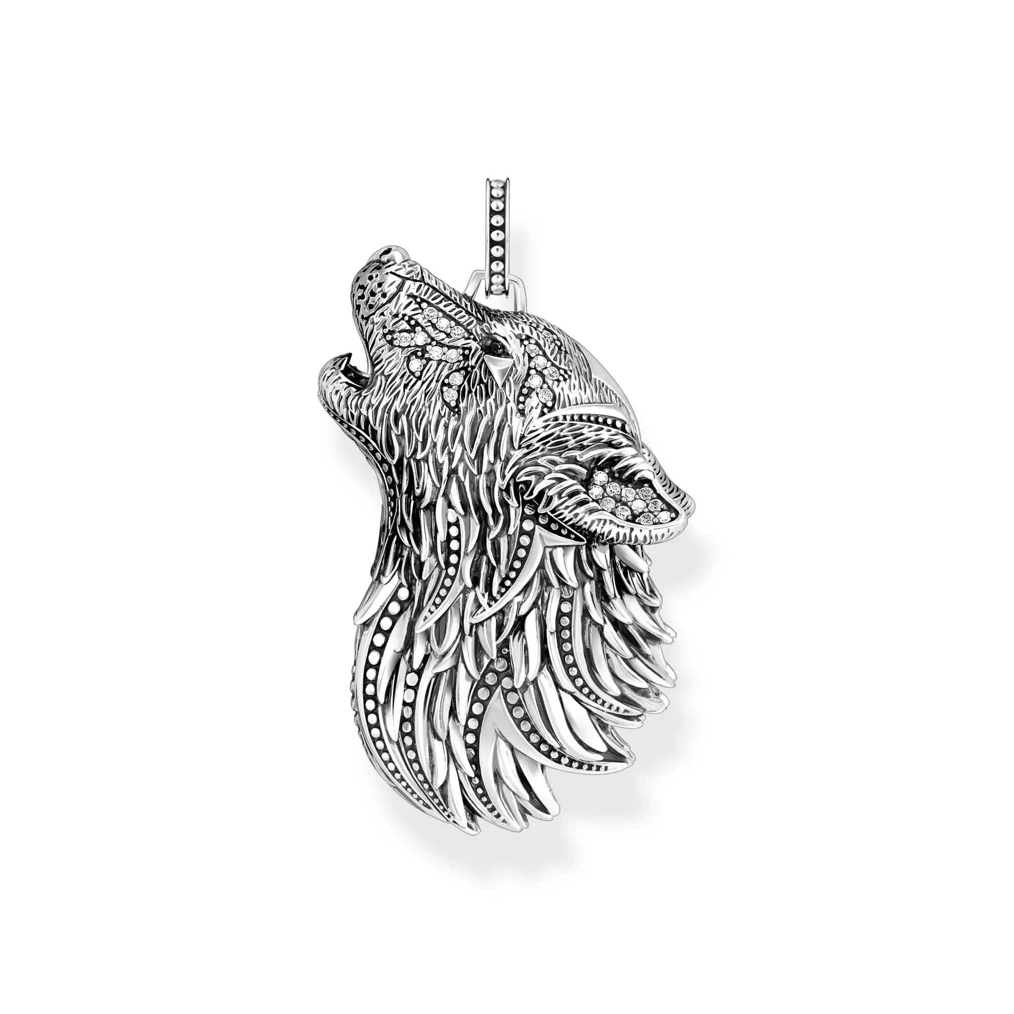 Thomas Sabo Anhänger - Rebel Wolf Profil - Silber gesch. & Zirkonia – Ansicht 3