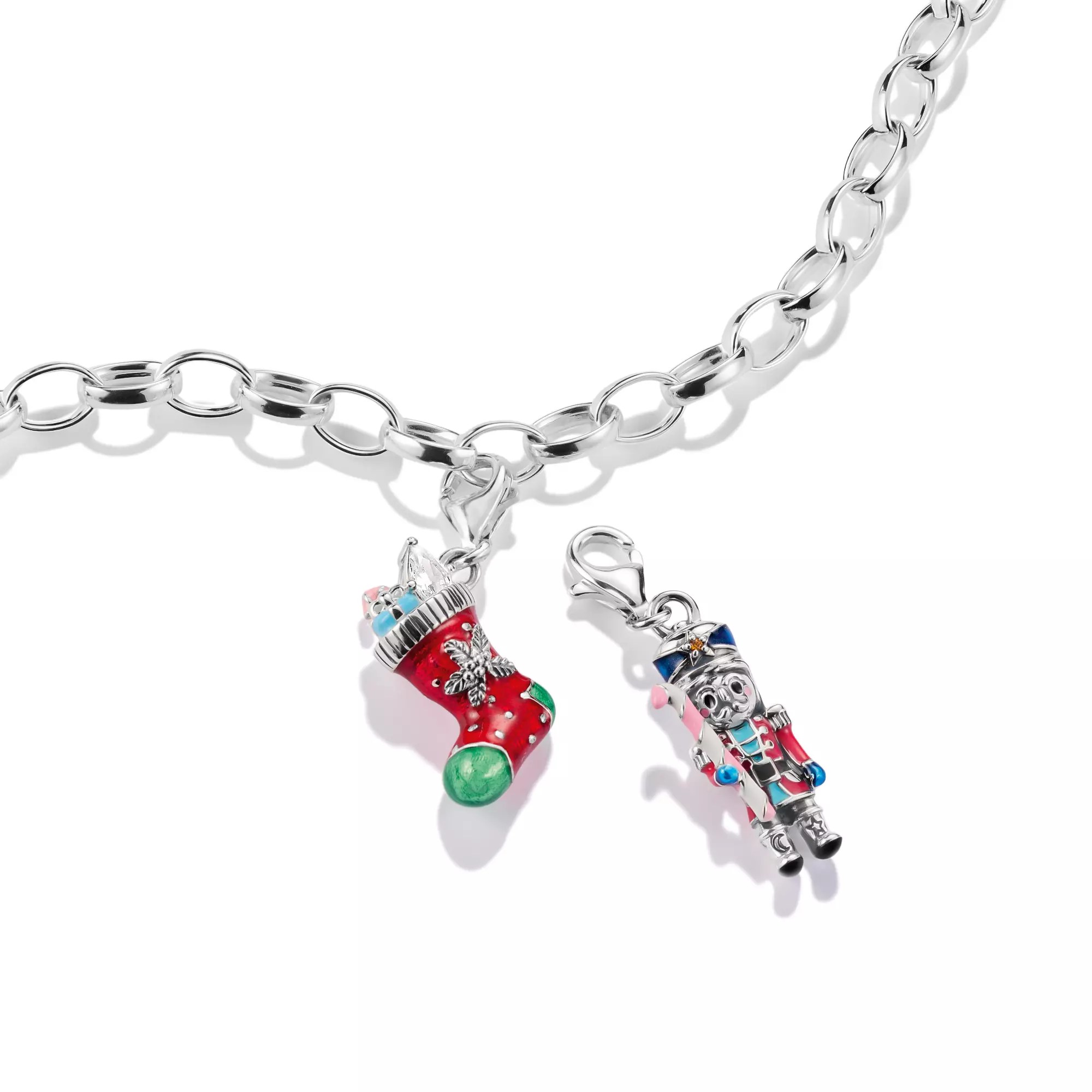 Thomas Sabo Weihnachtssocken Charm - Bunt - Silber geschw. + Emaille + Zirkonia – Ansicht 2
