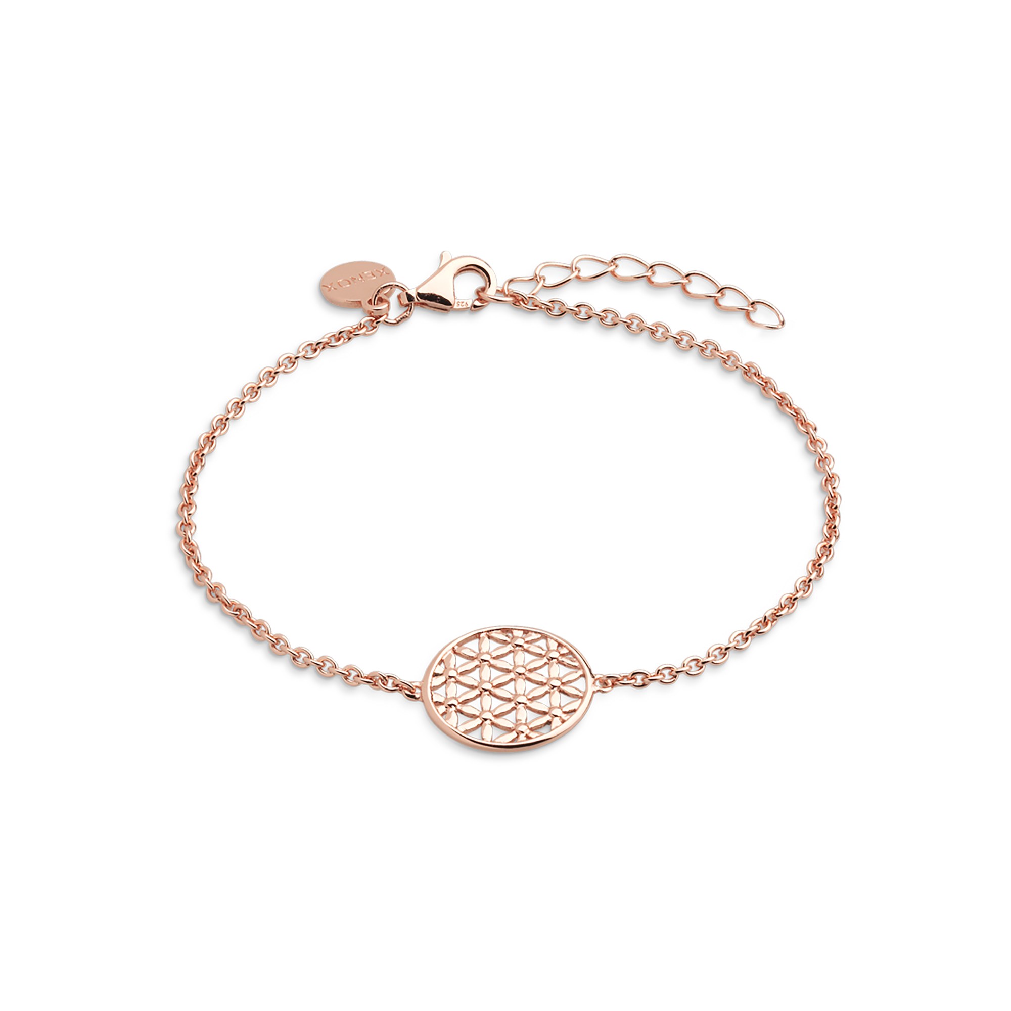 XENOX Armband LEBENSBLUME - Sterling Silber rosévergoldet - 15-20 cm – Ansicht 2