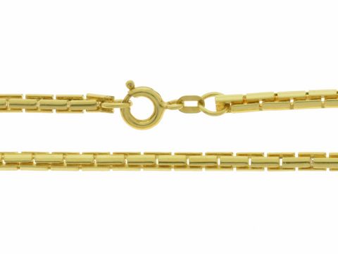 Doublé Kette - Ankerkette rund gedrückt - vergoldet - 50 cm - 3 mm von Juwelier Harnisch. Die Kette hat einen klassischen Design und eine sichere Karabinerverschluss.