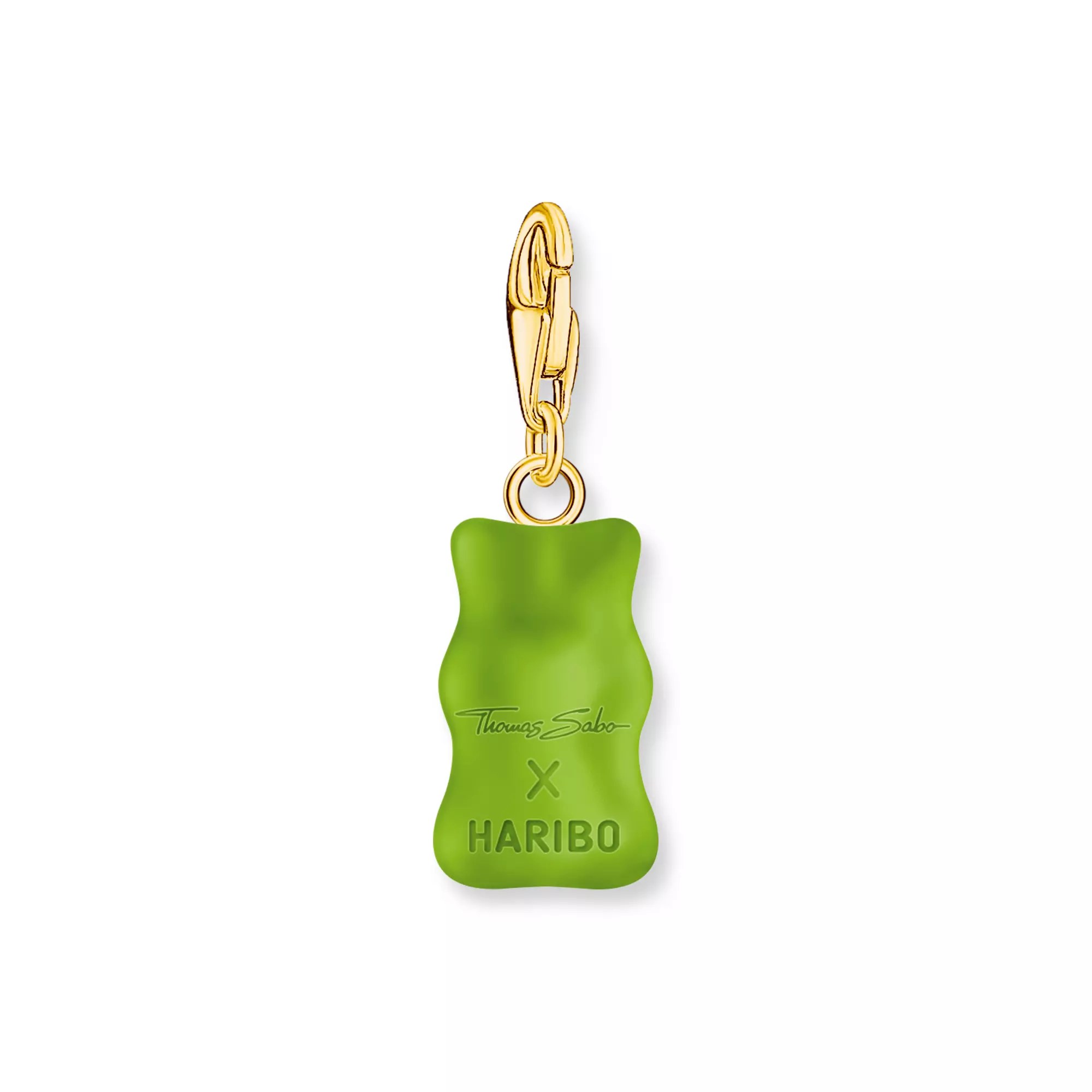 Thomas Sabo Charm-Anhänger HARIBO Gummibärchen - Goldbär - Silber Gelbgold verg. - Grün – Ansicht 3