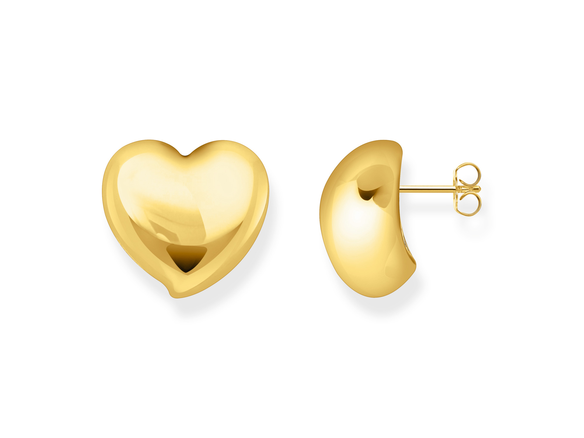 Thomas Sabo H2302-413-39 Herz Bold Elegance Ohrringe - Silber + 750er Vergoldung - Silberne Thomas Sabo H2302-413-39 Herz Bold Elegance Ohrringe mit 750er Vergoldung, modernes und elegantes Design in Herzform, ideal für besondere Anlässe oder alltäglichen Stil.