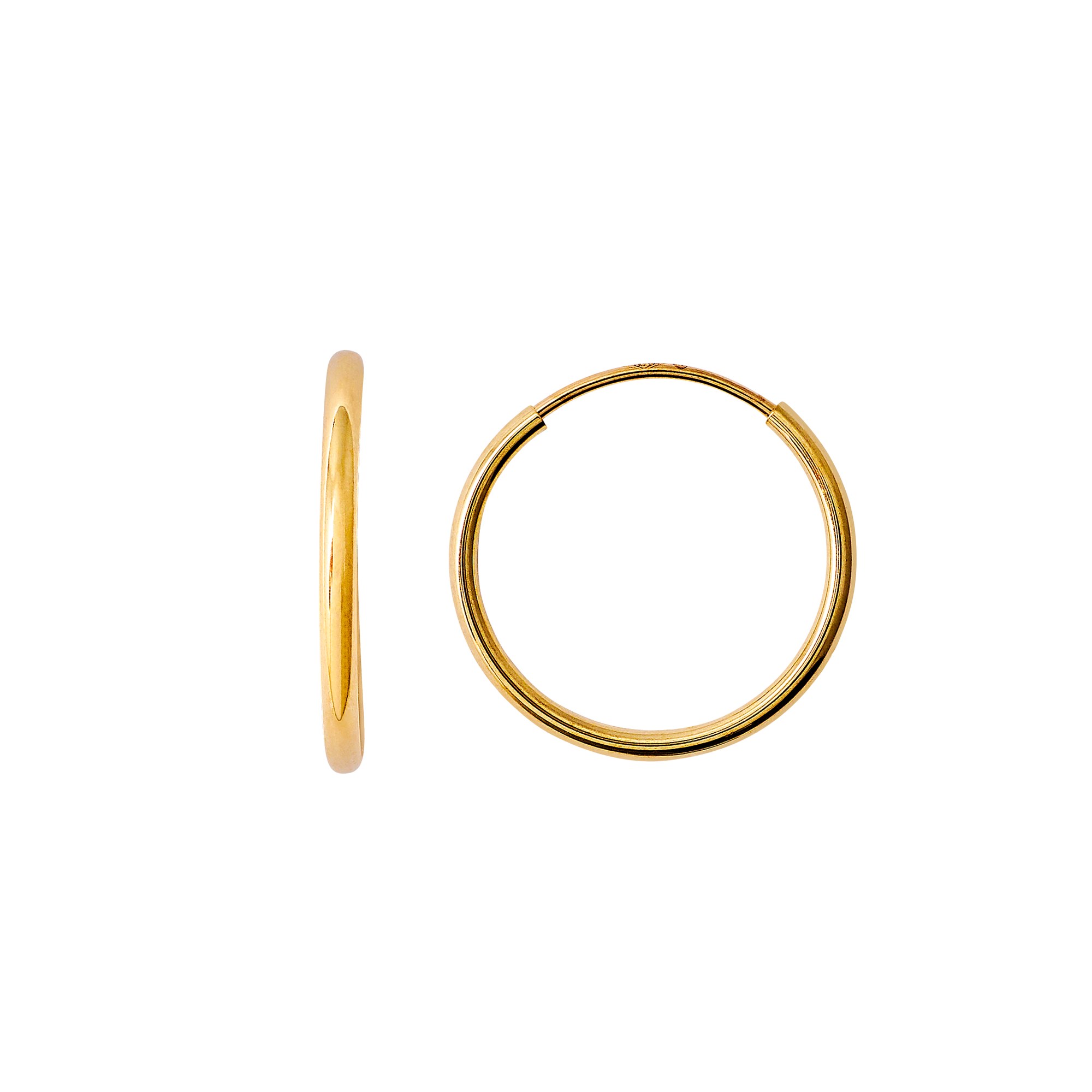 XENOX XG14K6001G - Gelbgold 585 Creolen - poliert – Ansicht 2