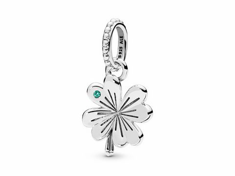 Pandora 397965NAG Lucky Four-Leaf Clover - Kleeblatt - Anhänger- Crystals - Grün