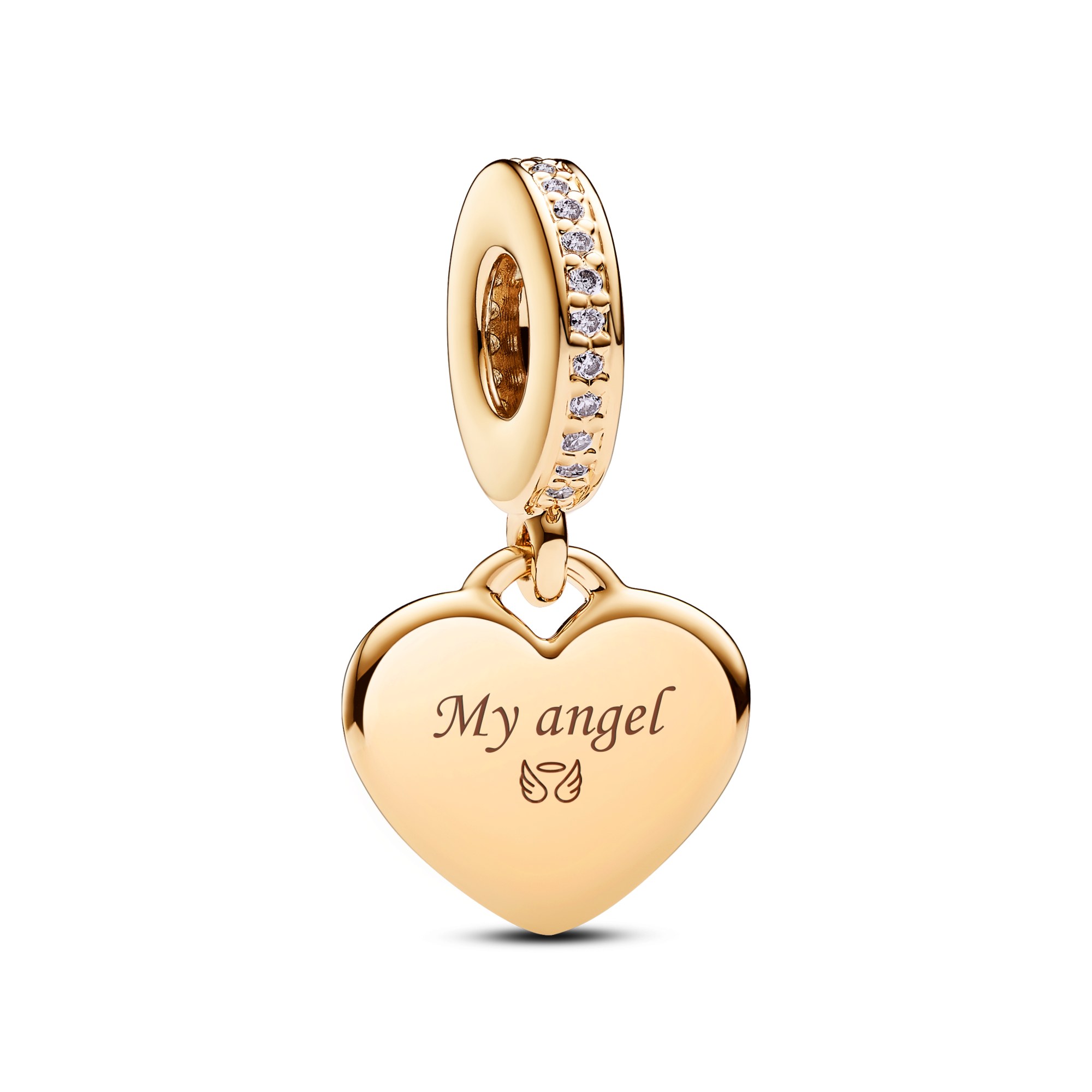 Pandora Charm Anhänger - Gelbgold Vergoldung - Zirkonia – Ansicht 2
