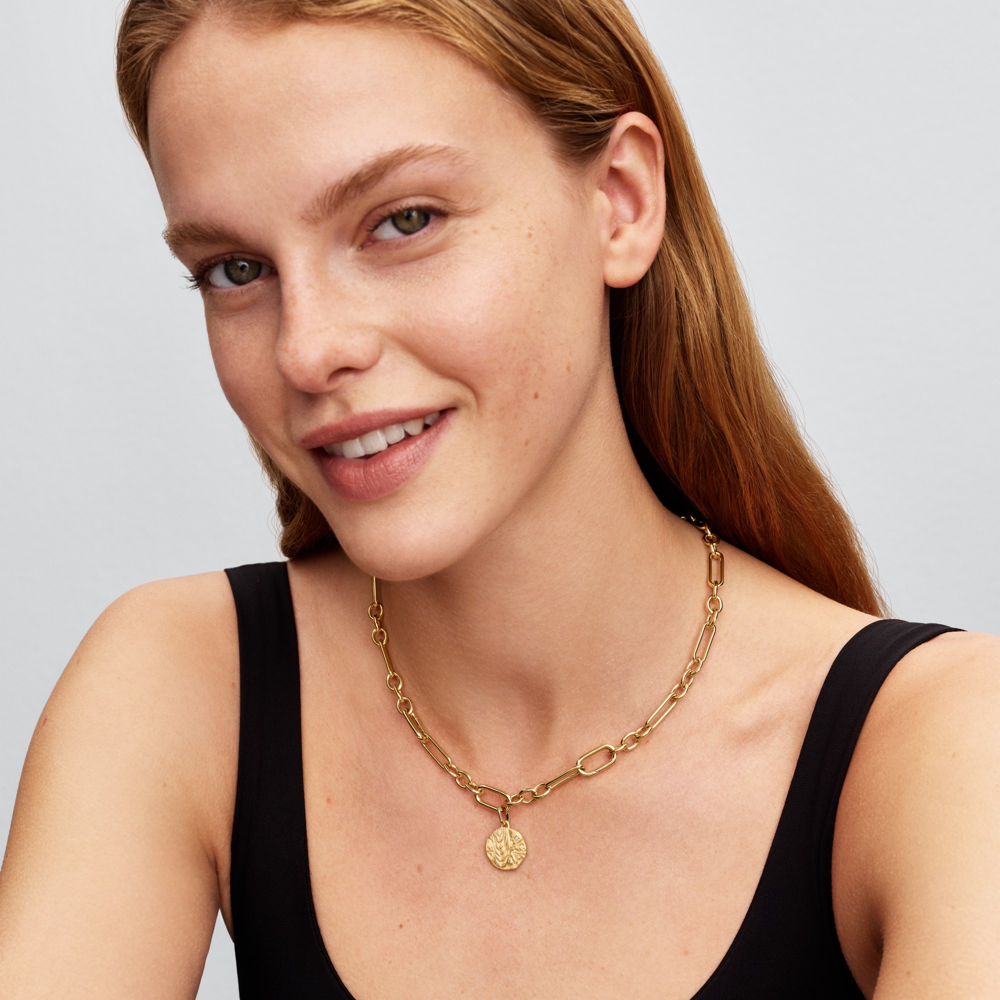 Pandora ME - Weizen Medaillon-Charm - Gelbgold Vergoldung - Zirkonia - 16 mm – Ansicht 4