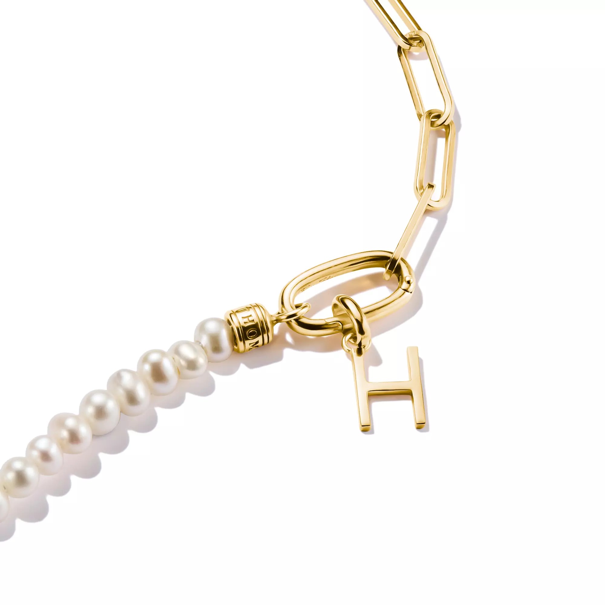 Thomas Sabo Connect - Buchstabe H - Charm mit Öse - Silber & Gelbgold Verg. – Ansicht 3