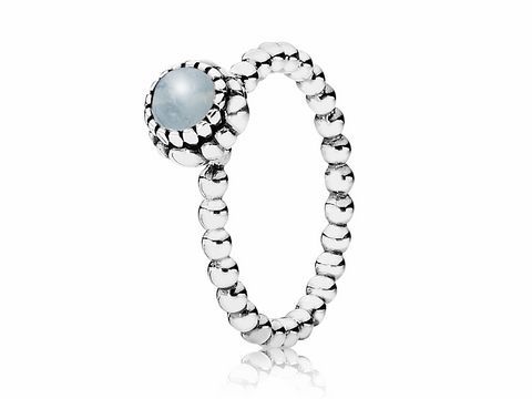 PANDORA Ring 190854AQ-60 - Aquamarin - Gr. 60 - Silber
