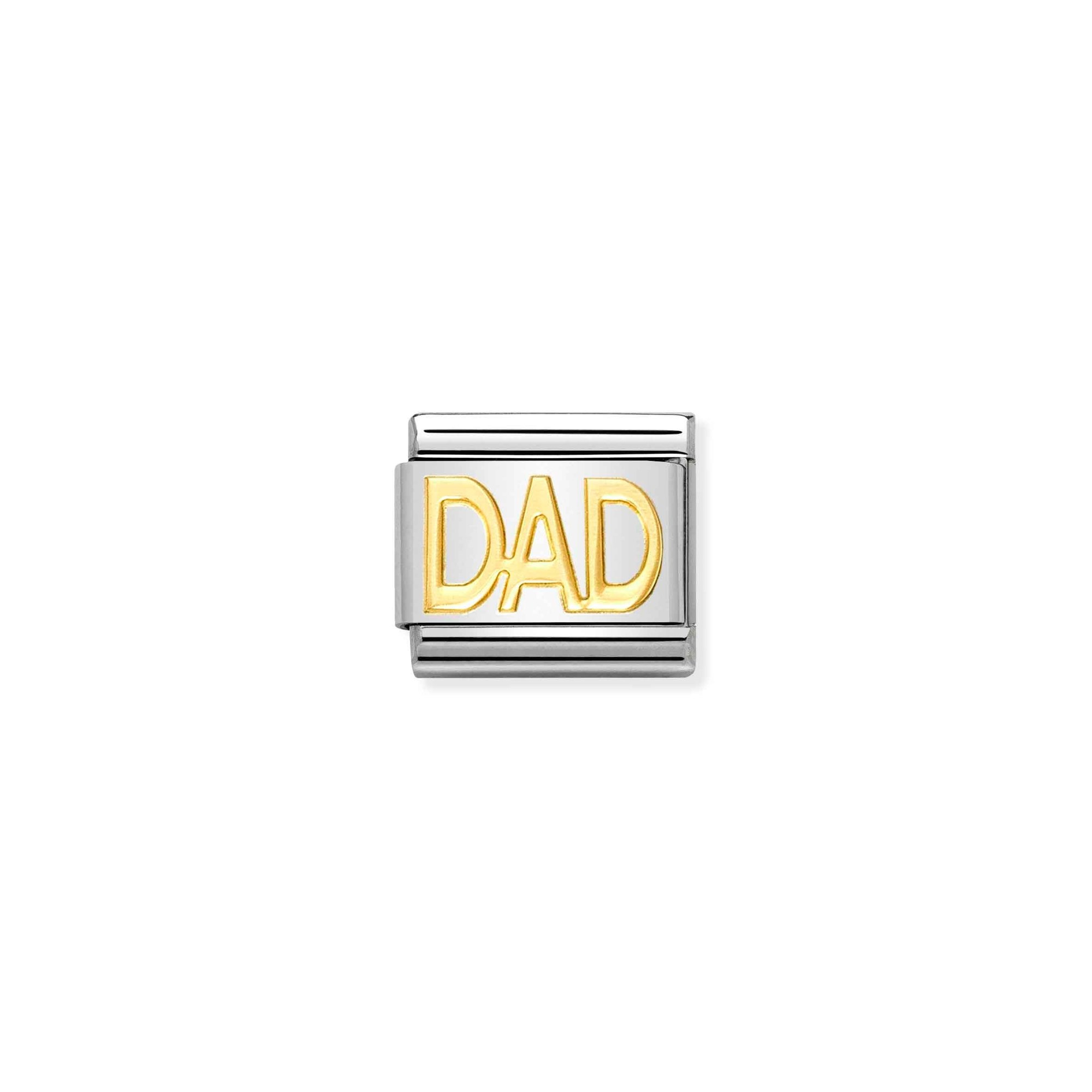 Nomination Composable Classic Charm Schriftzug Dad - Edelstahl, Gelbgold
