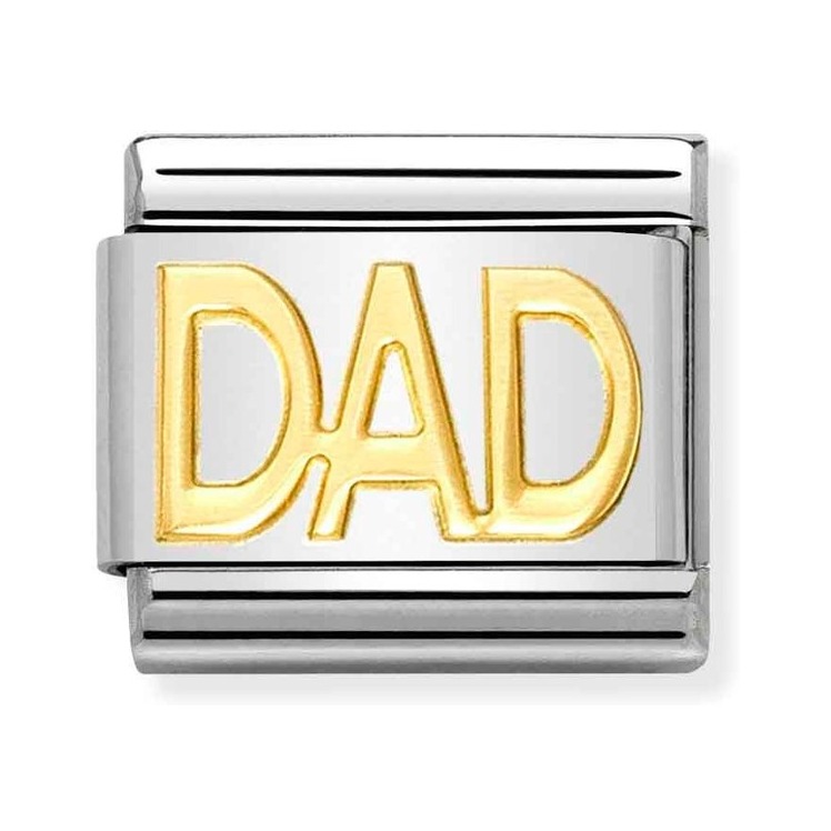 Nomination Composable Classic Charm Schriftzug Dad - Edelstahl, Gelbgold