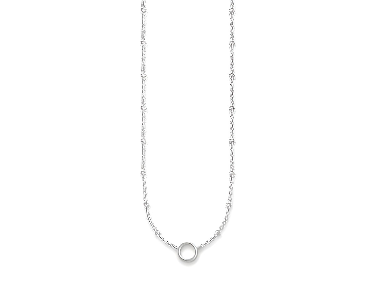 Kette von Thomas Sabo, Modell X0233-001-12-L45v, in Silber, verstellbare Längen von 40 bis 45 cm, mit Charm-Anhängern gestaltet, elegantes und zeitloses Design.