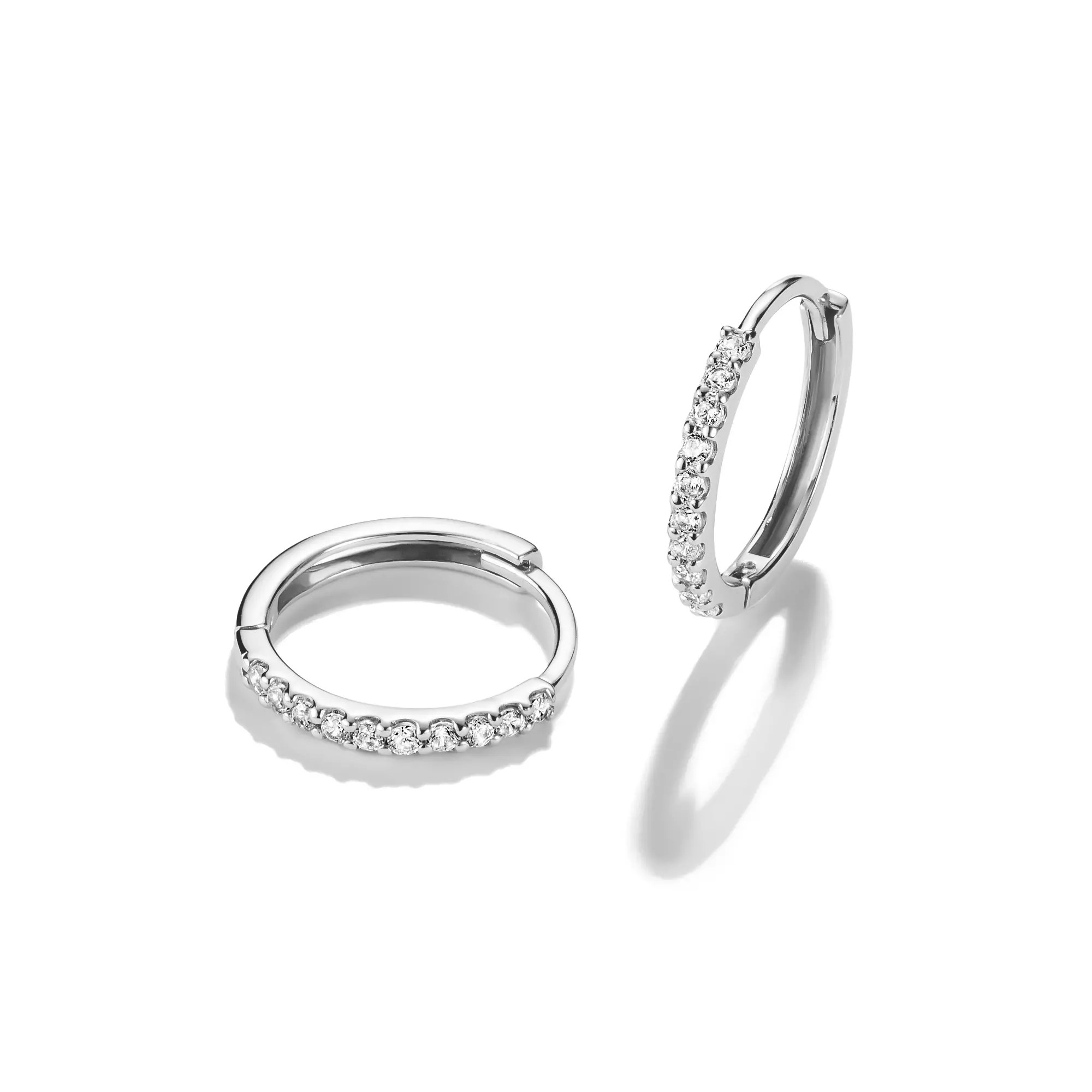 Thomas Sabo Creolen mit weißem Zirkonia – Silber – 12,7 mm hoch – Ansicht 3
