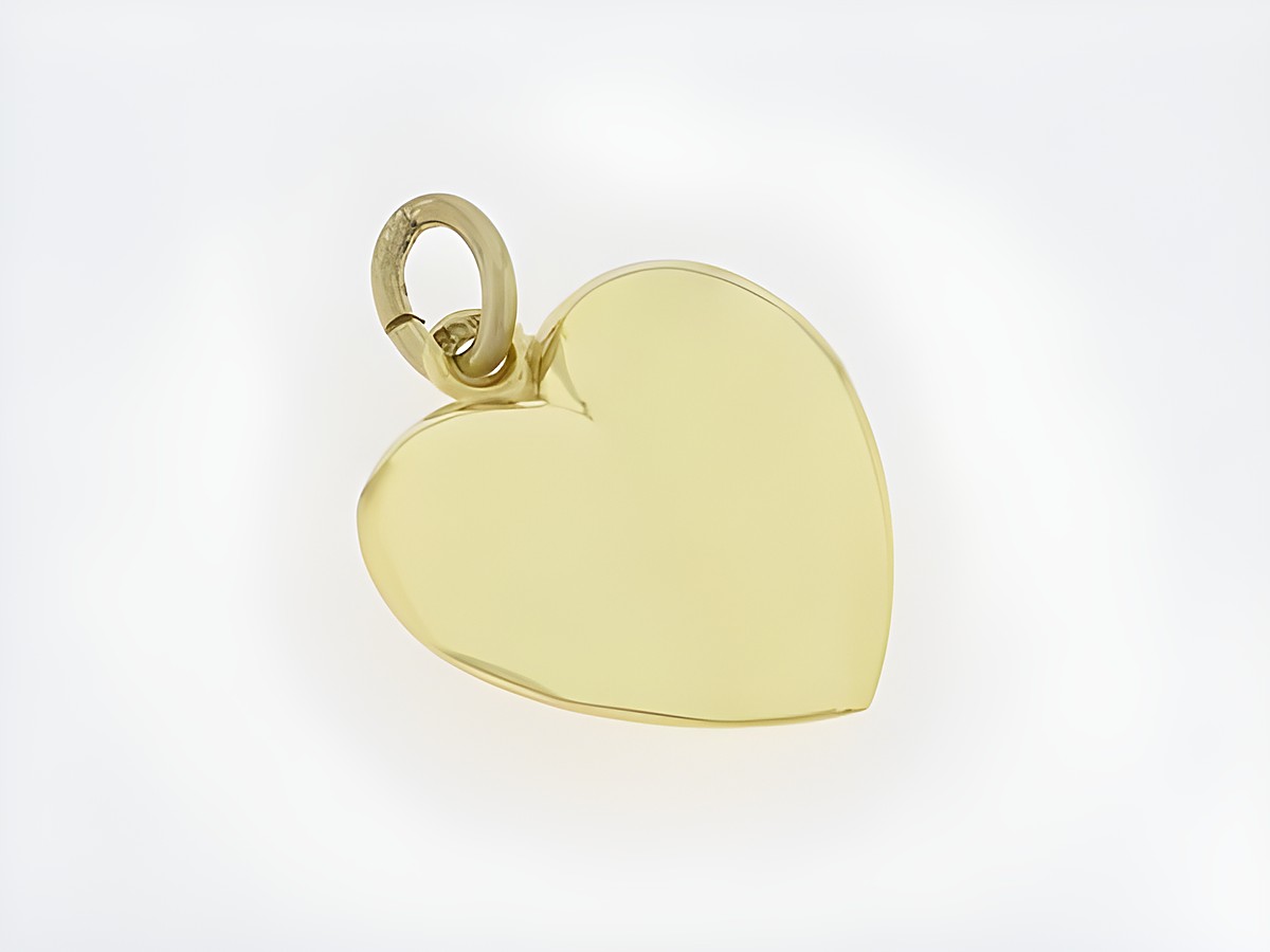 Gold Anhänger in Herzform aus 585 Gold, romantisch und plastisch gestaltet, Hersteller Juwelier Harnisch, ideal als symbolisches Geschenk für besondere Anlässe.