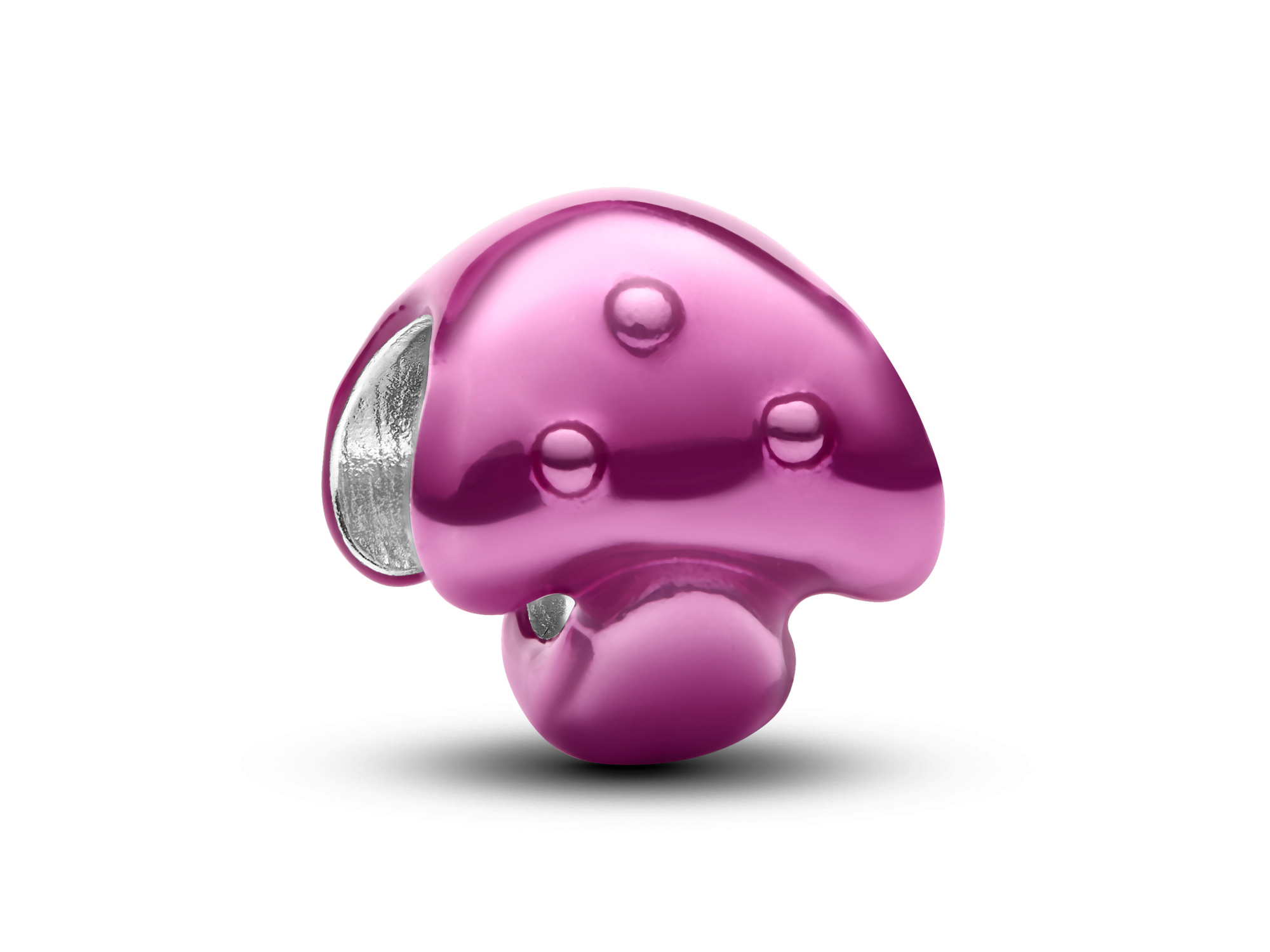 Pandora 794906C01 - Rosafarbener Pilz Mini-Charm - Sterling Silber - Emaille Pink