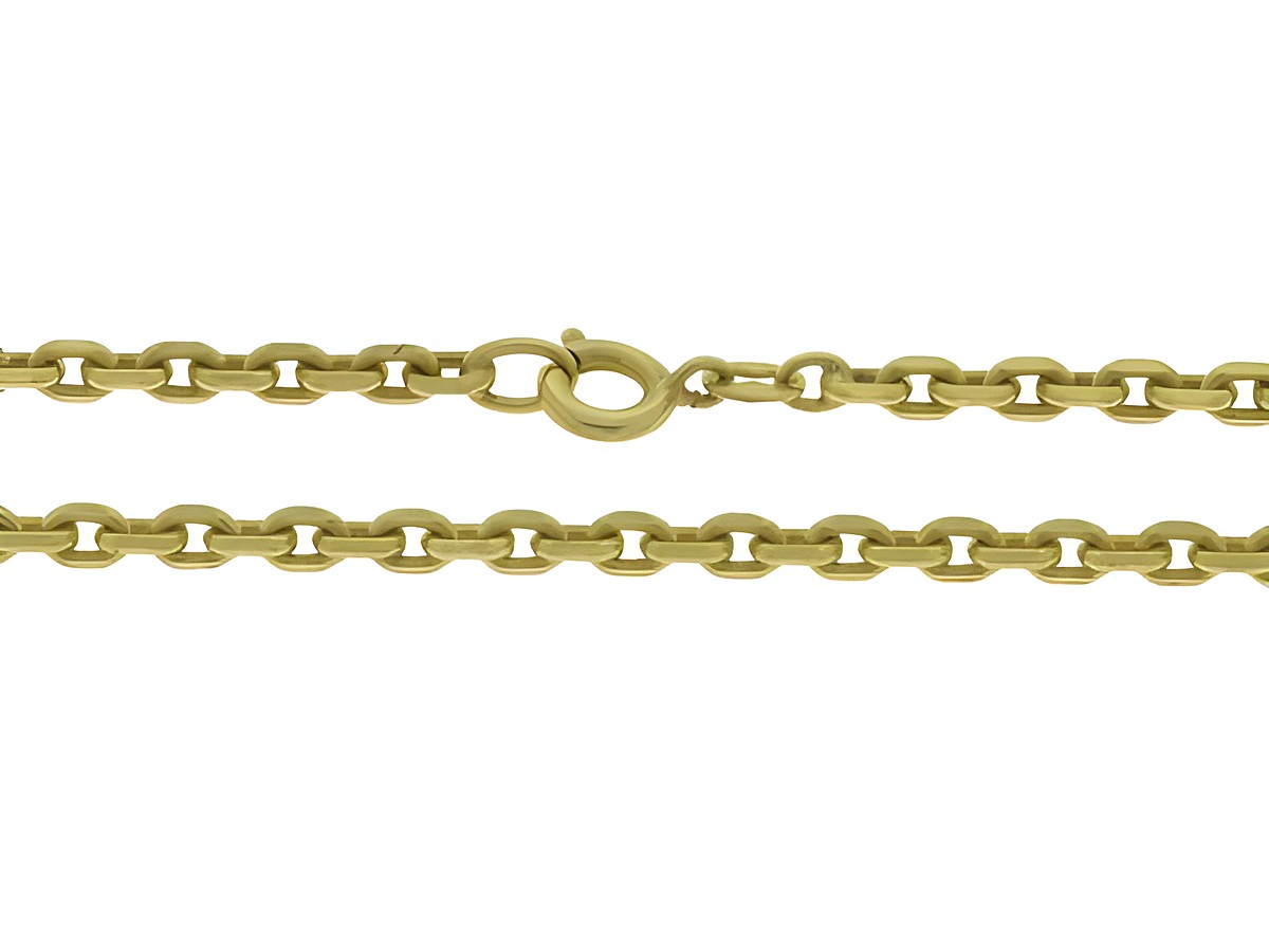 Doubelkette aus  hochwertige vergoldet mit einer Länge von 65 cm und einer Stärke von 2,8 mm, Hersteller Juwelier Harnisch, stilvolles Schmuckstück für jeden Anlass.