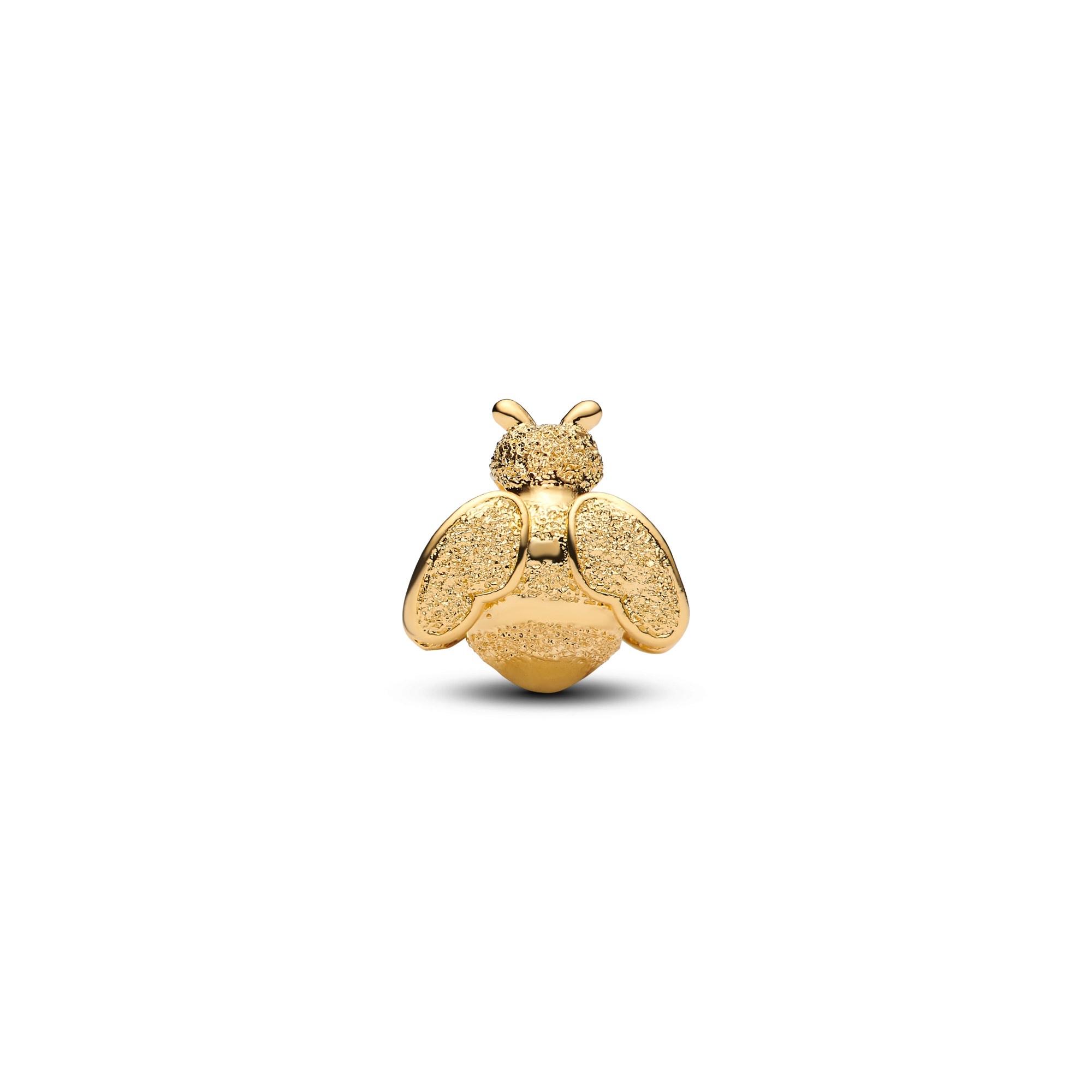 Pandora Strukturierte Biene Mini - Charm - Gelbgold Vergoldung – Ansicht 2
